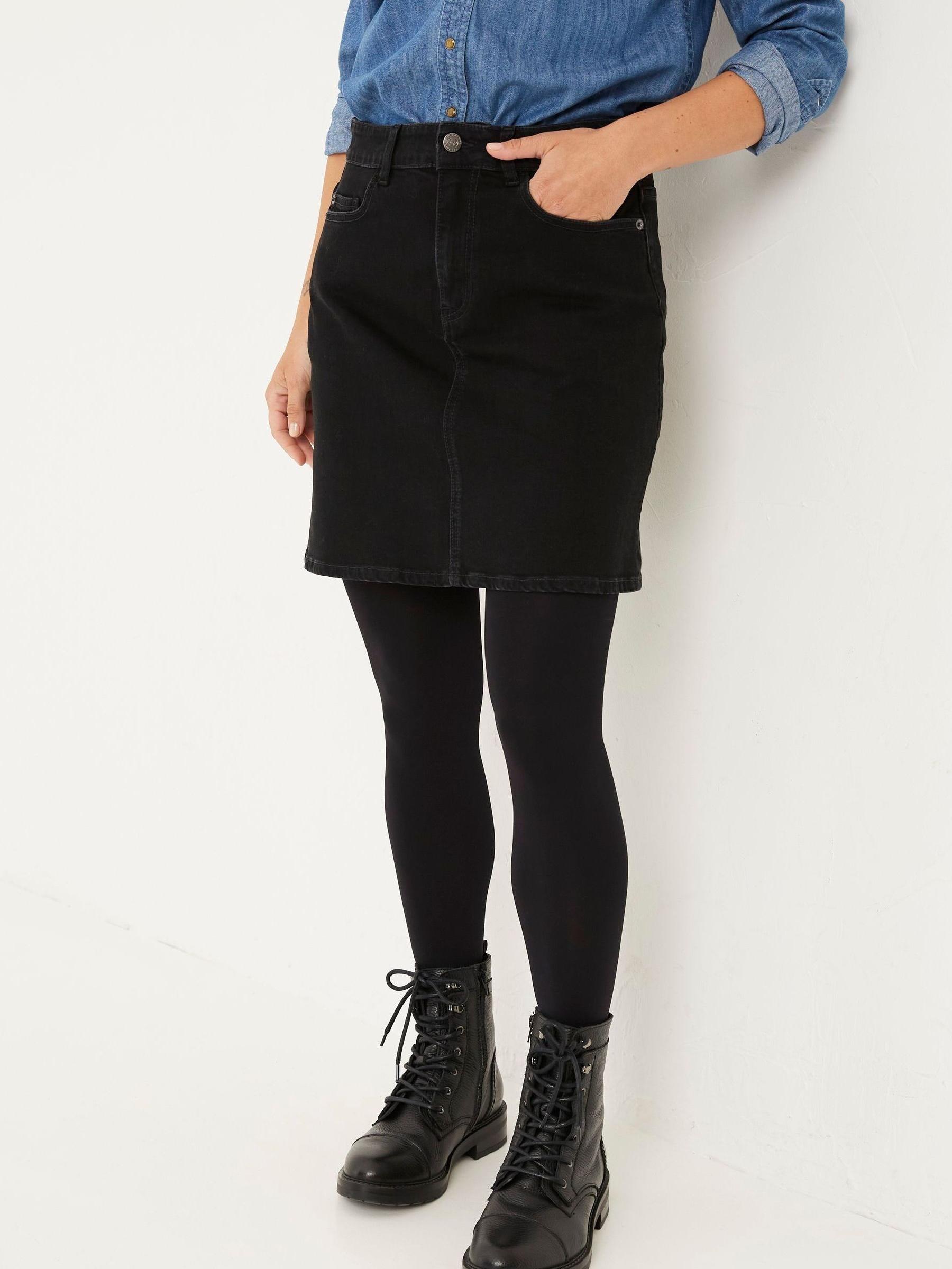 Hope Black Denim Skirt - Image 1 of 4