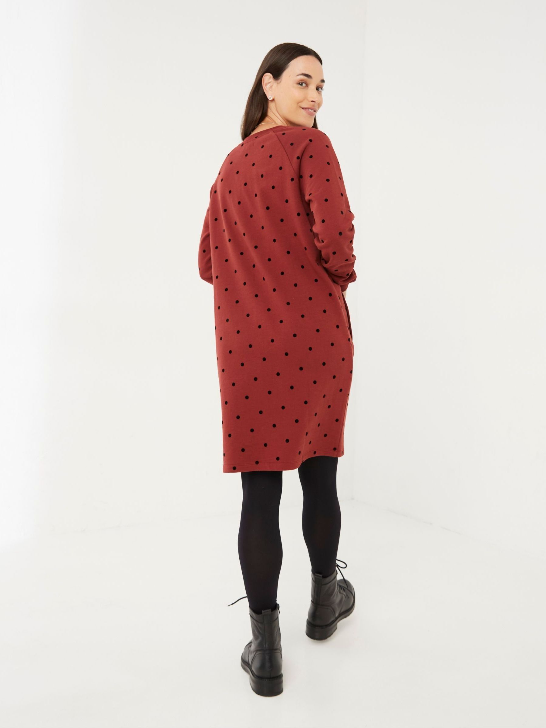 Red Spot Sweat Dress - Image 2 of 4