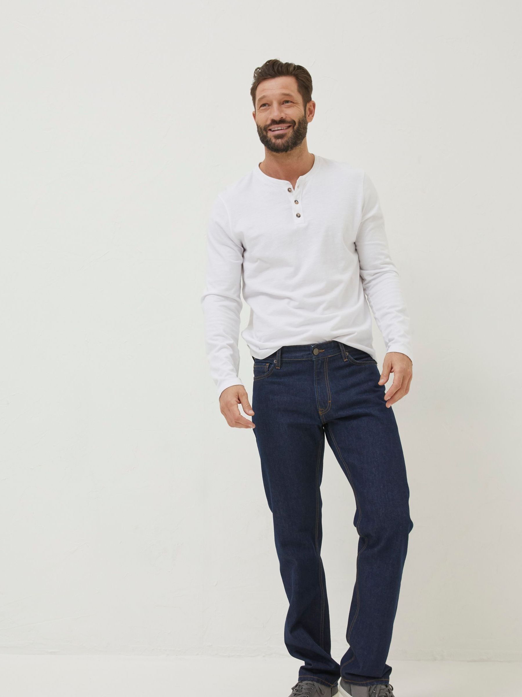 Blue Straight Rinse Selvedge Jeans - Image 1 of 5