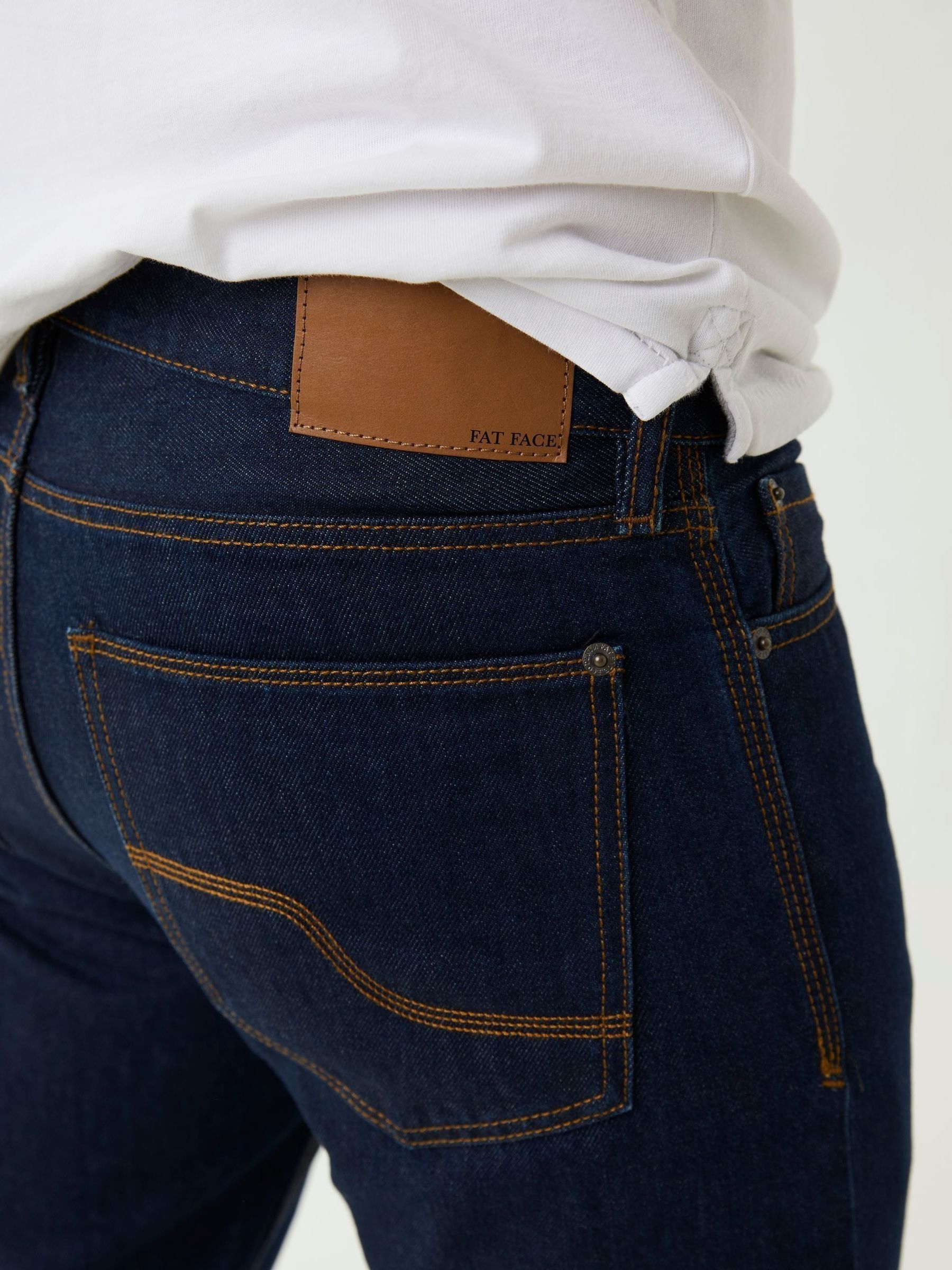 Blue Straight Rinse Selvedge Jeans - Image 3 of 5