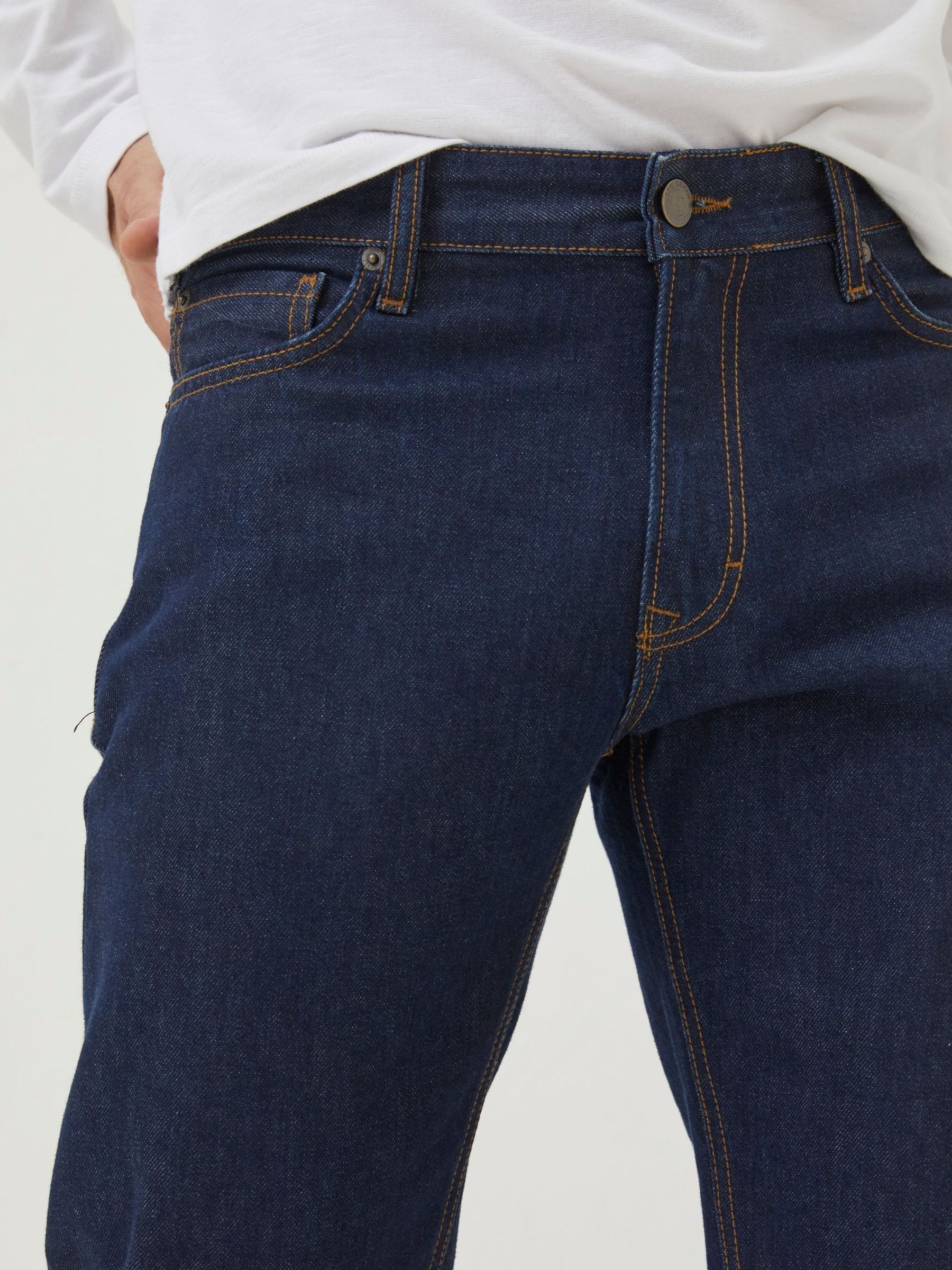 Blue Straight Rinse Selvedge Jeans - Image 4 of 5