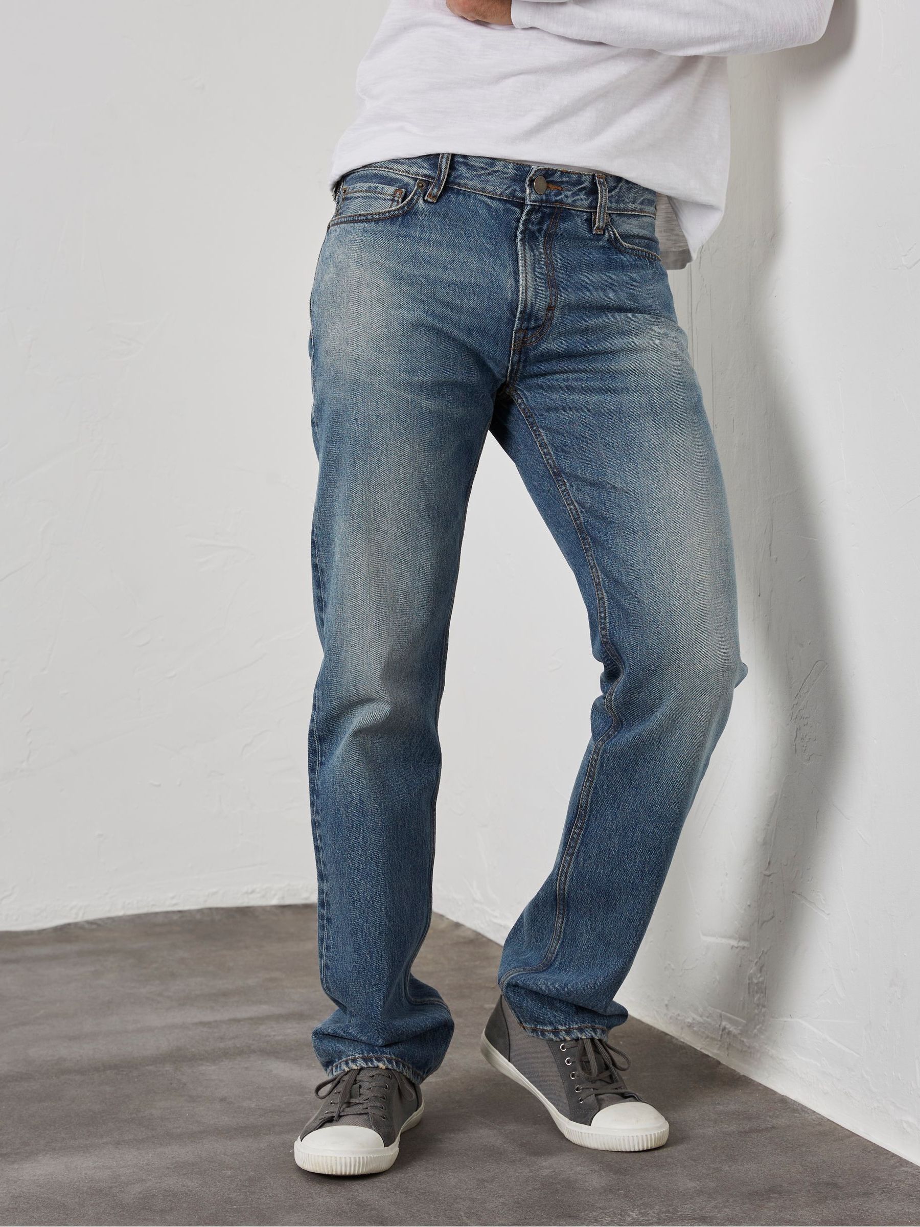 Blue Straight Authentic Wash Jeans - Image 1 of 1 Blue Straight Authentic Wash Jeans - Image 1 of 1
