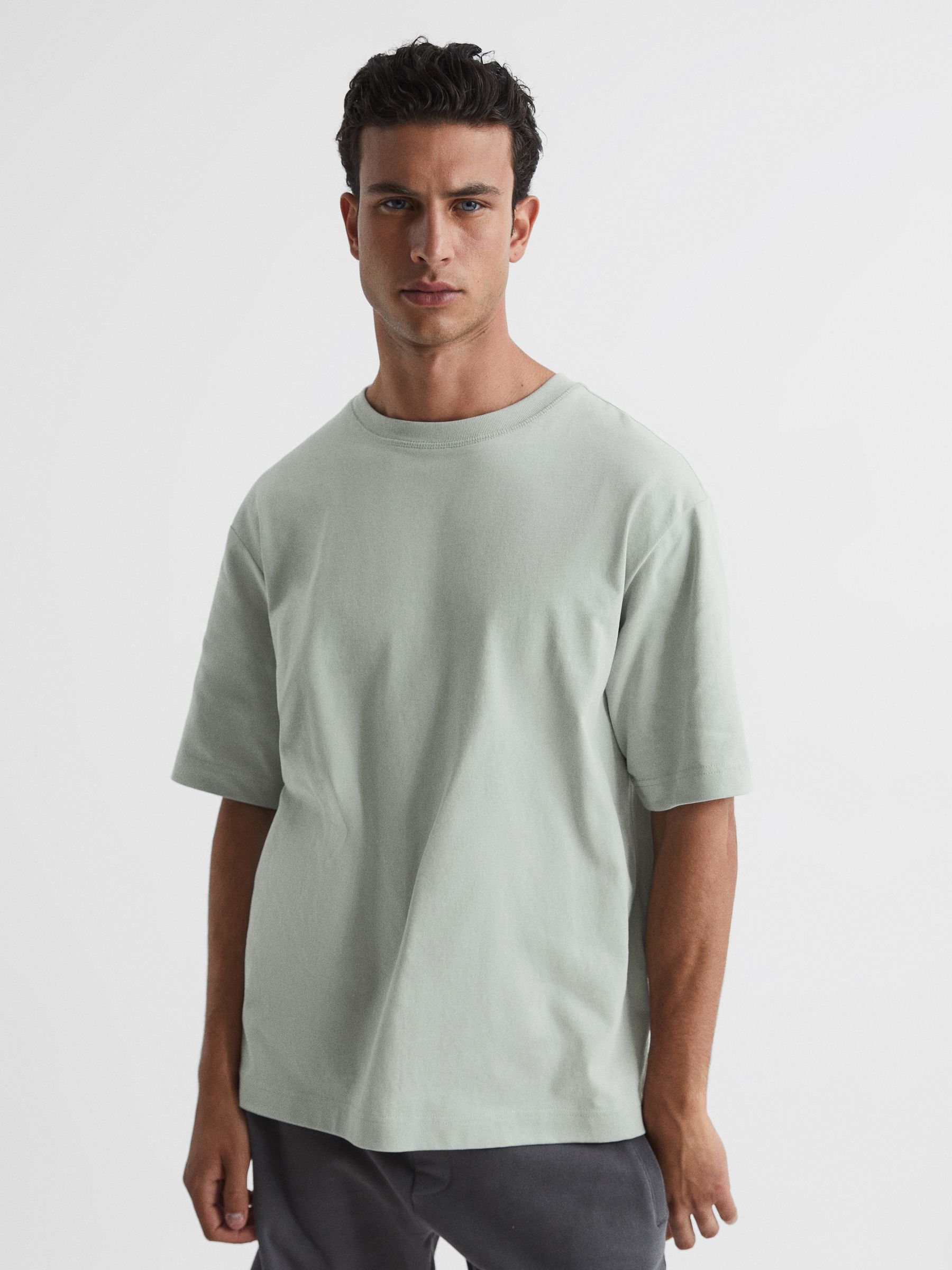 Garment-Dye Relaxed Fit T-shirt in Rosemary - Image 1 of 6