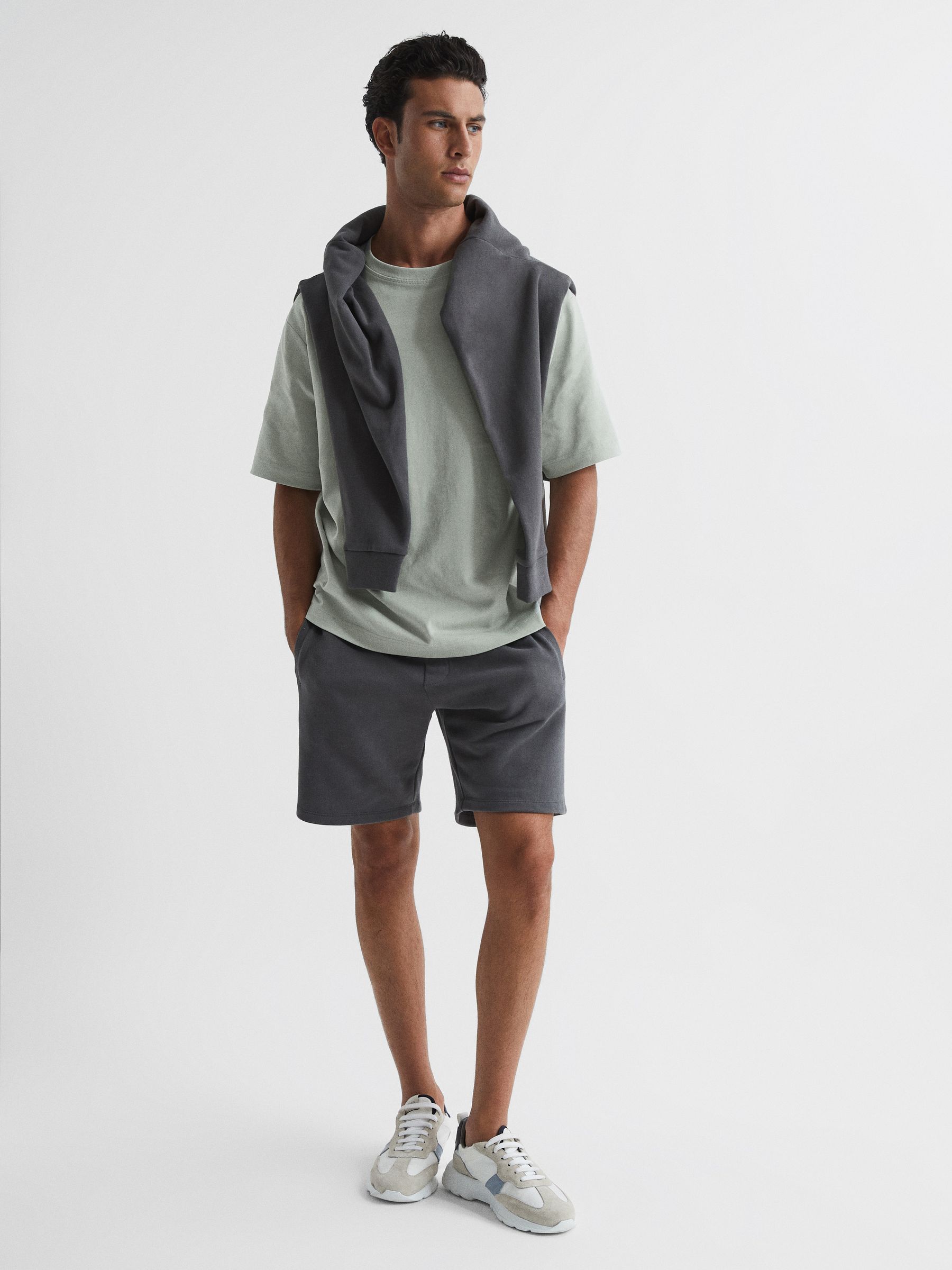 Garment-Dye Relaxed Fit T-shirt in Rosemary - Image 6 of 6