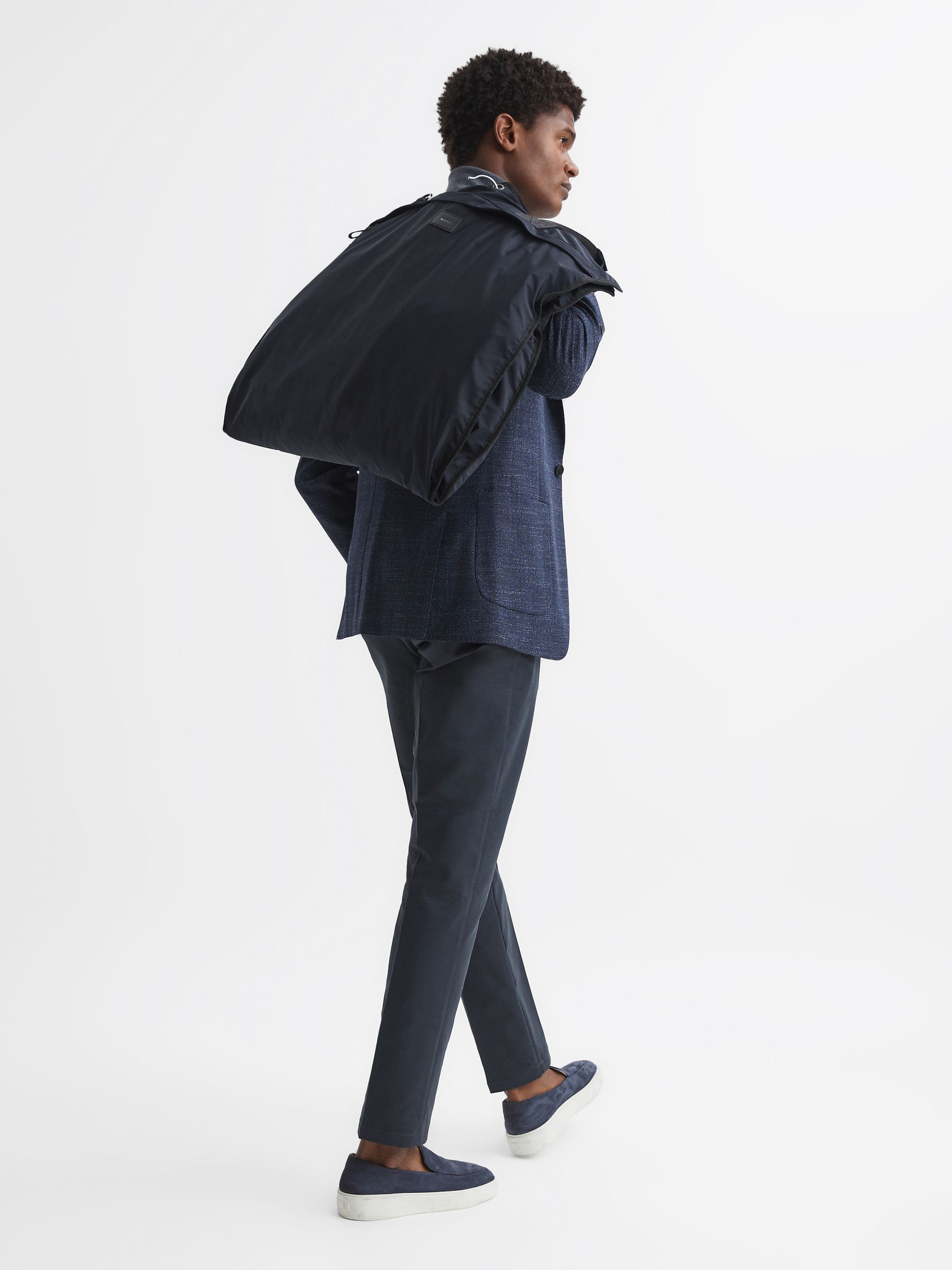 Nylon Webbing Suit Bag in Dark Navy - Image 3 of 7