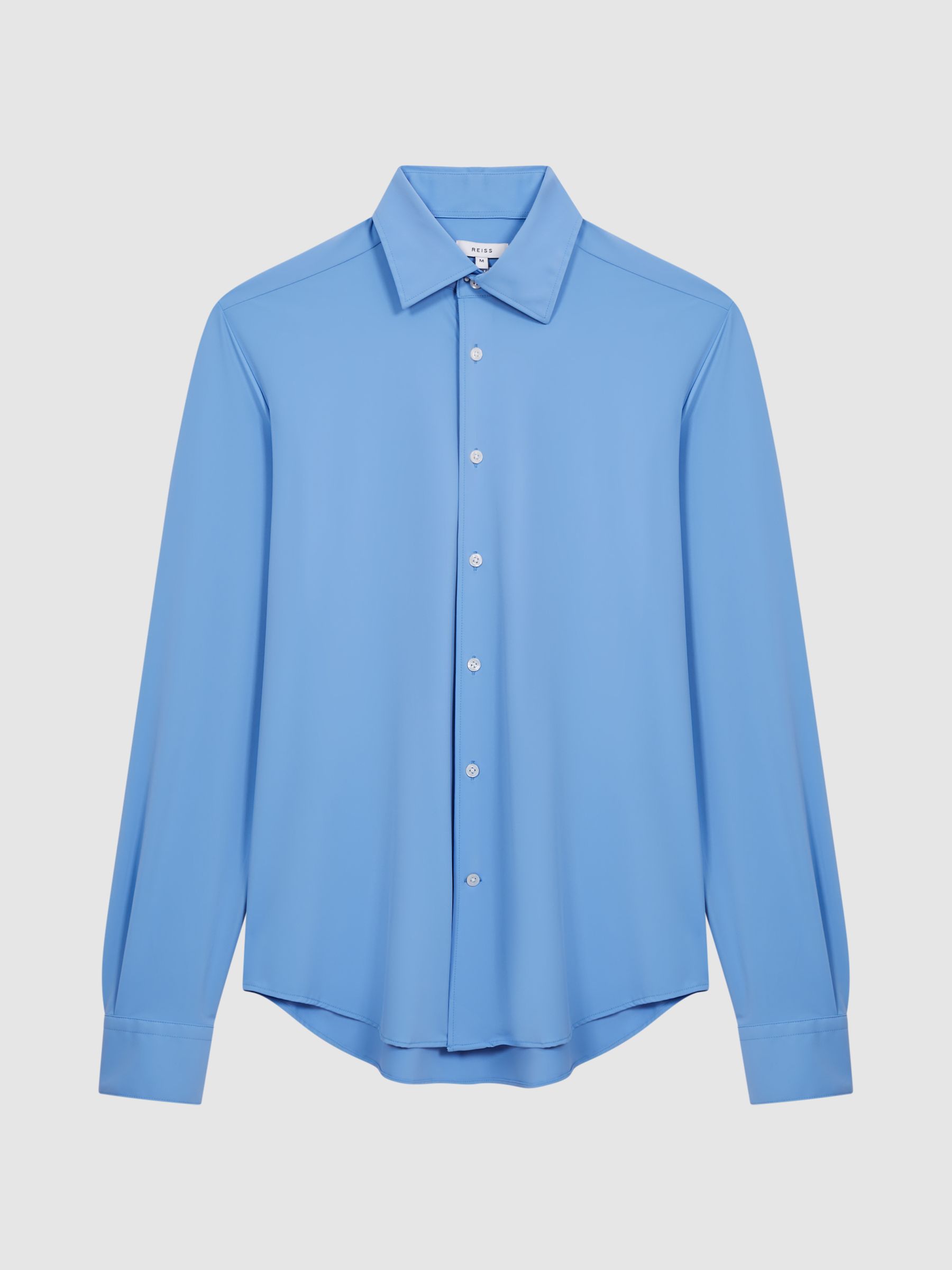 Regular Fit Travel Shirt in Soft Blue - Image 2 of 6