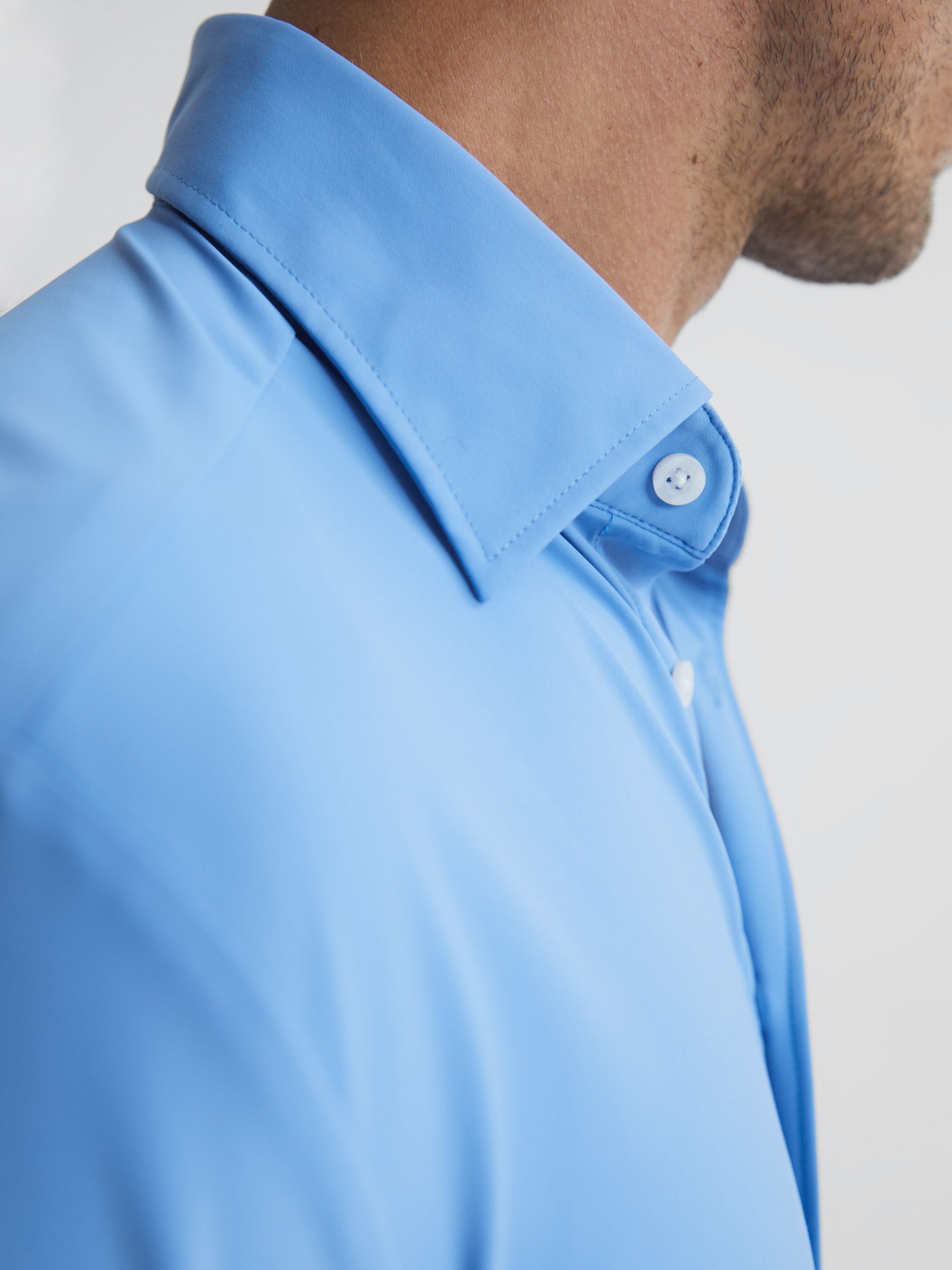 Travel Shirt in Soft Blue - Image 4 of 6