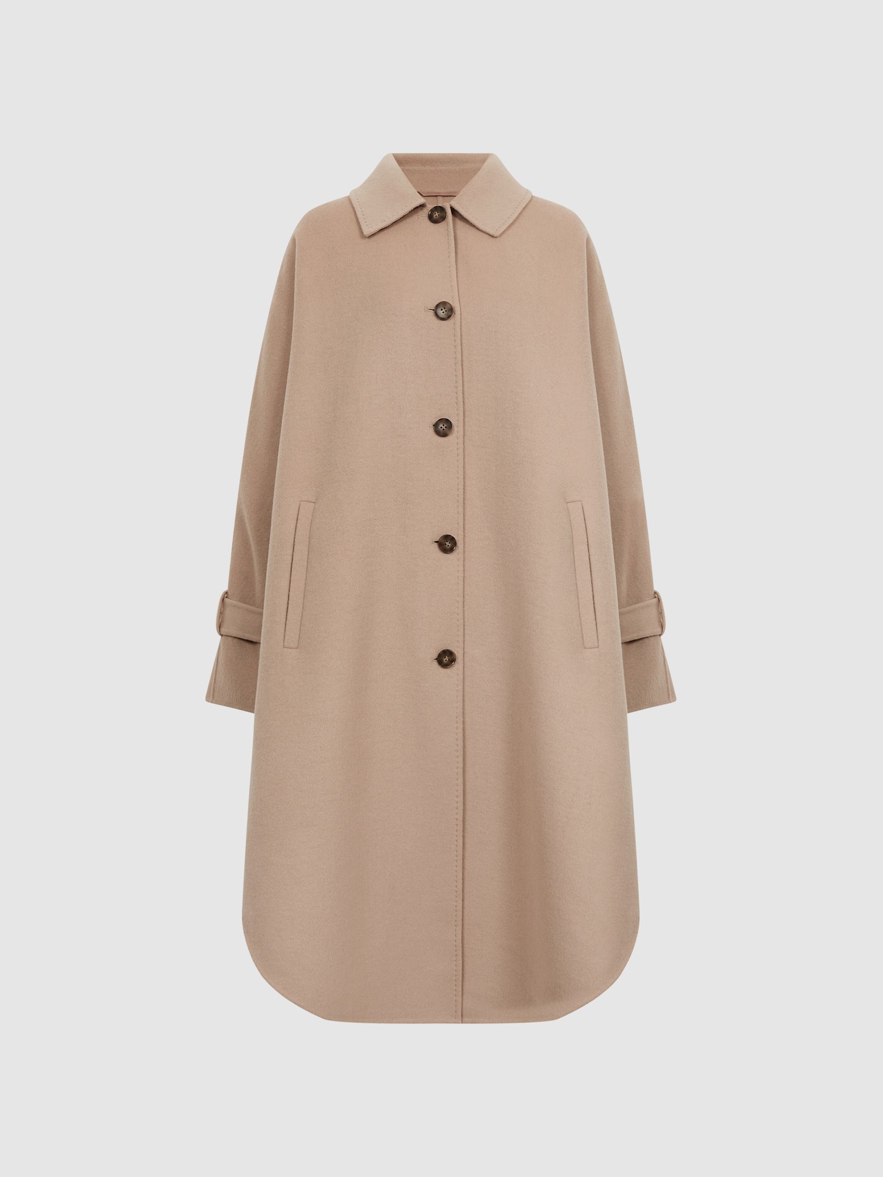 Blindseam Cape Coat in Camel - Image 2 of 6