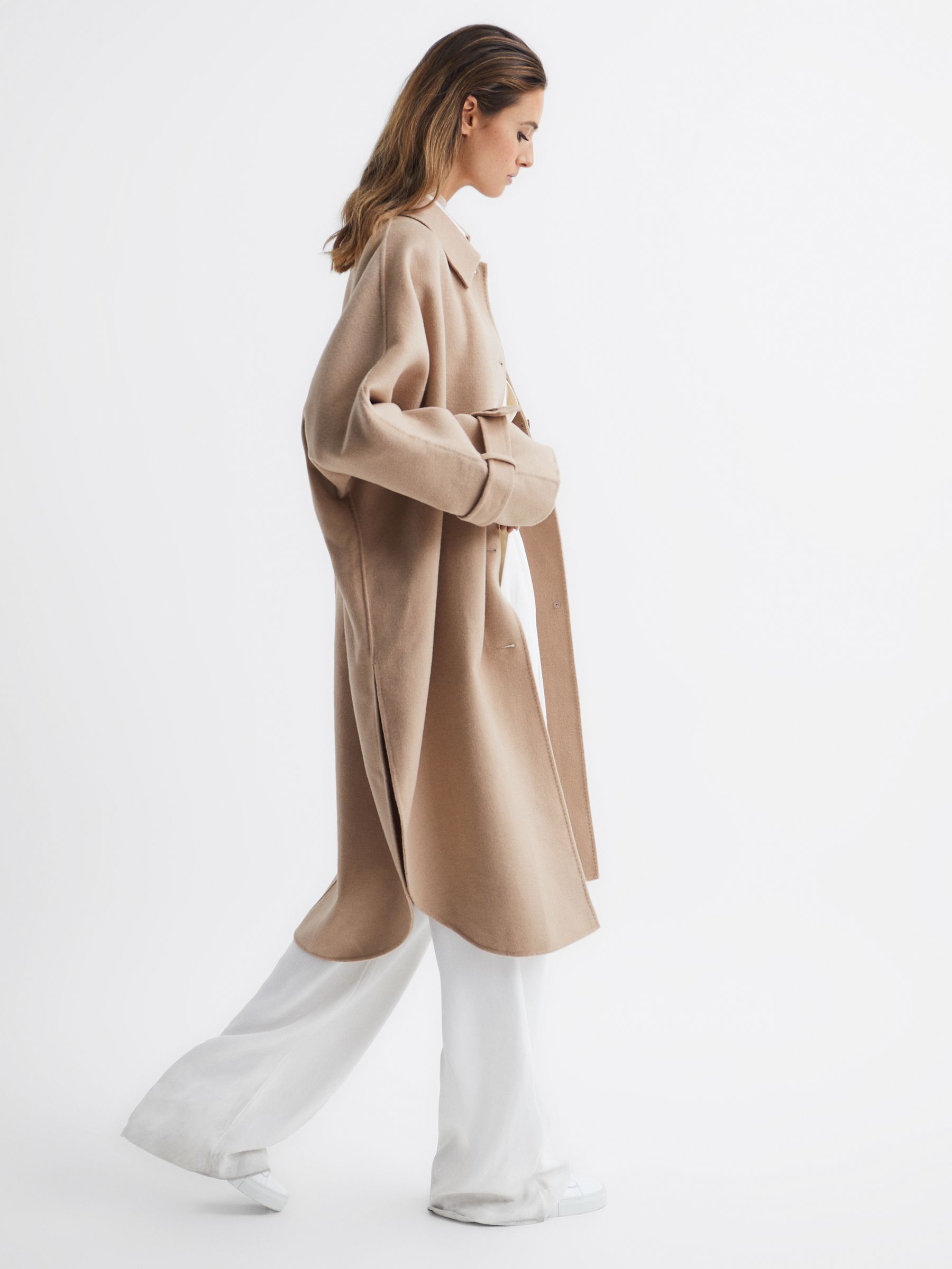 Blindseam Cape Coat in Camel - Image 6 of 6