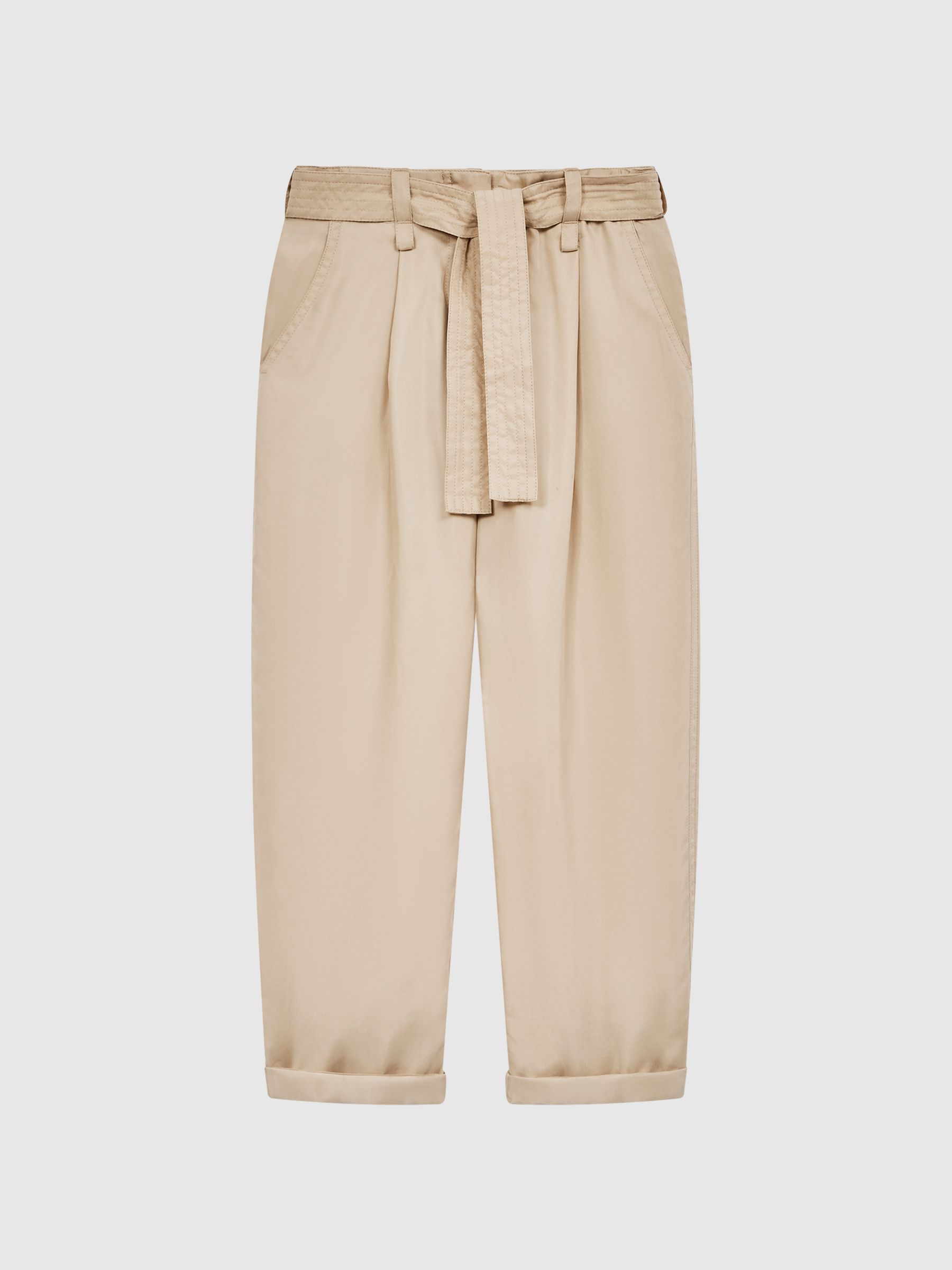 9-12 yrs Paper Bag Cargo Trousers in Camel - Image 2 of 7