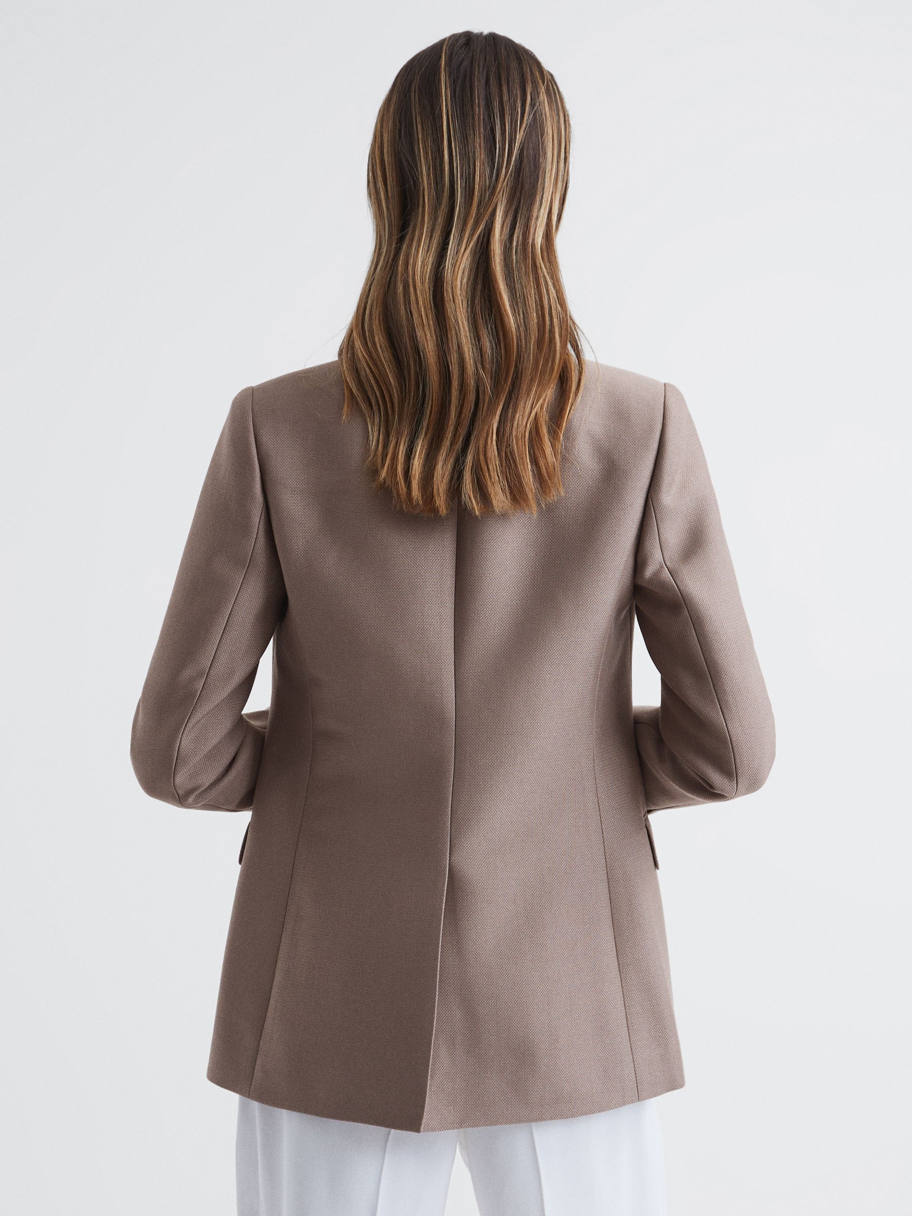 Double Breasted Blazer in Mink - Image 5 of 7