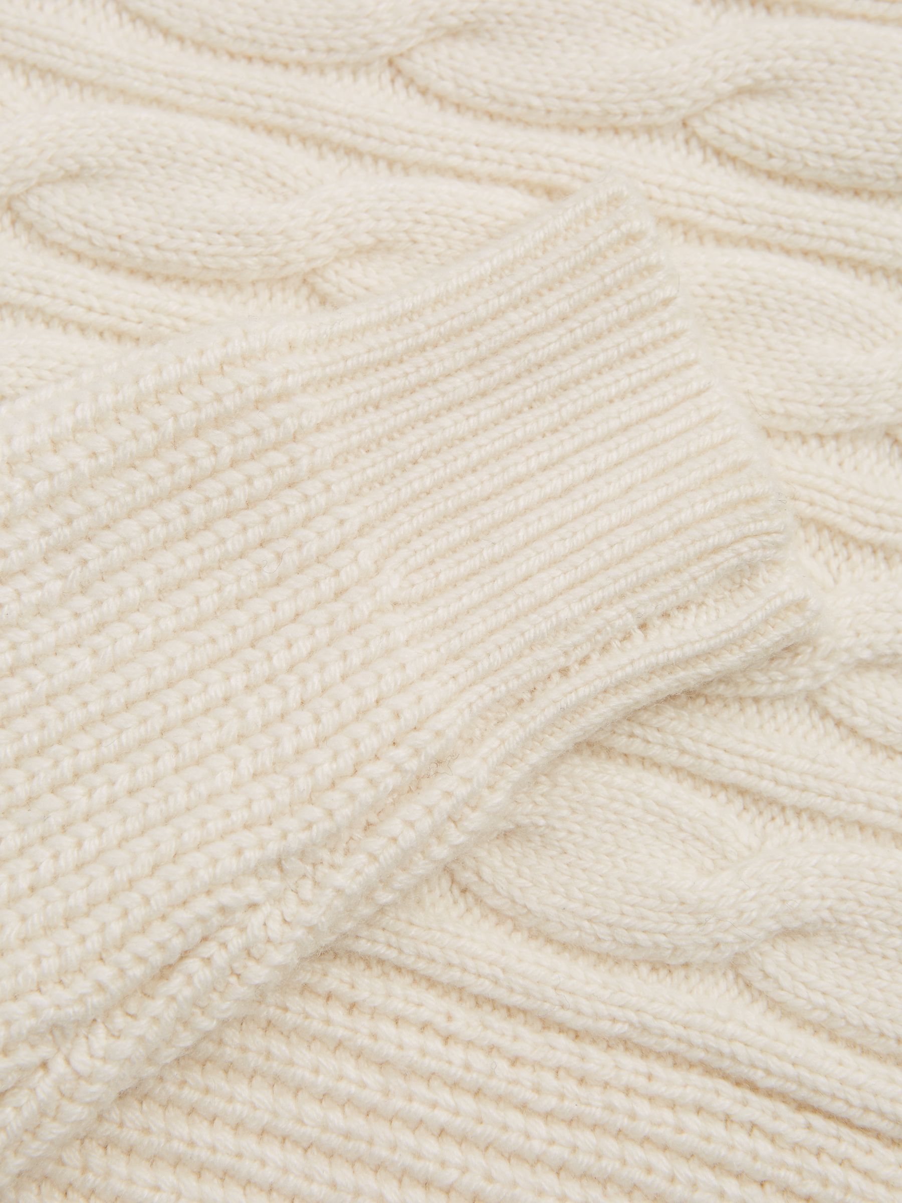 Junior Zip Neck Jumper in Ecru - Image 6 of 6