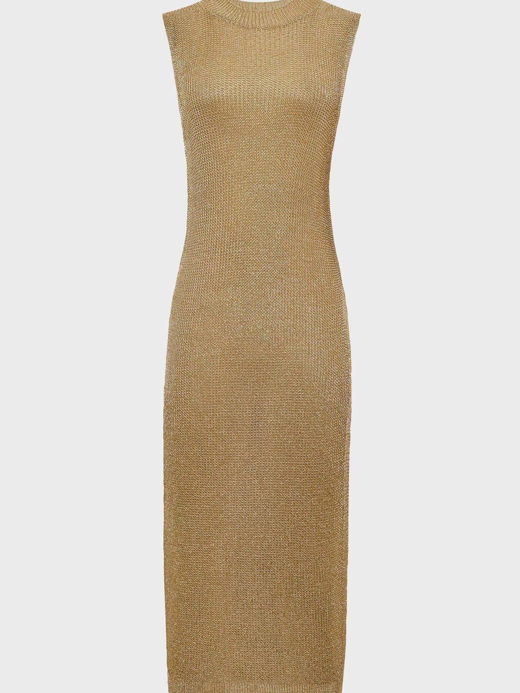 Metallic Open Knit Tunic in Bronze - Image 2 of 6