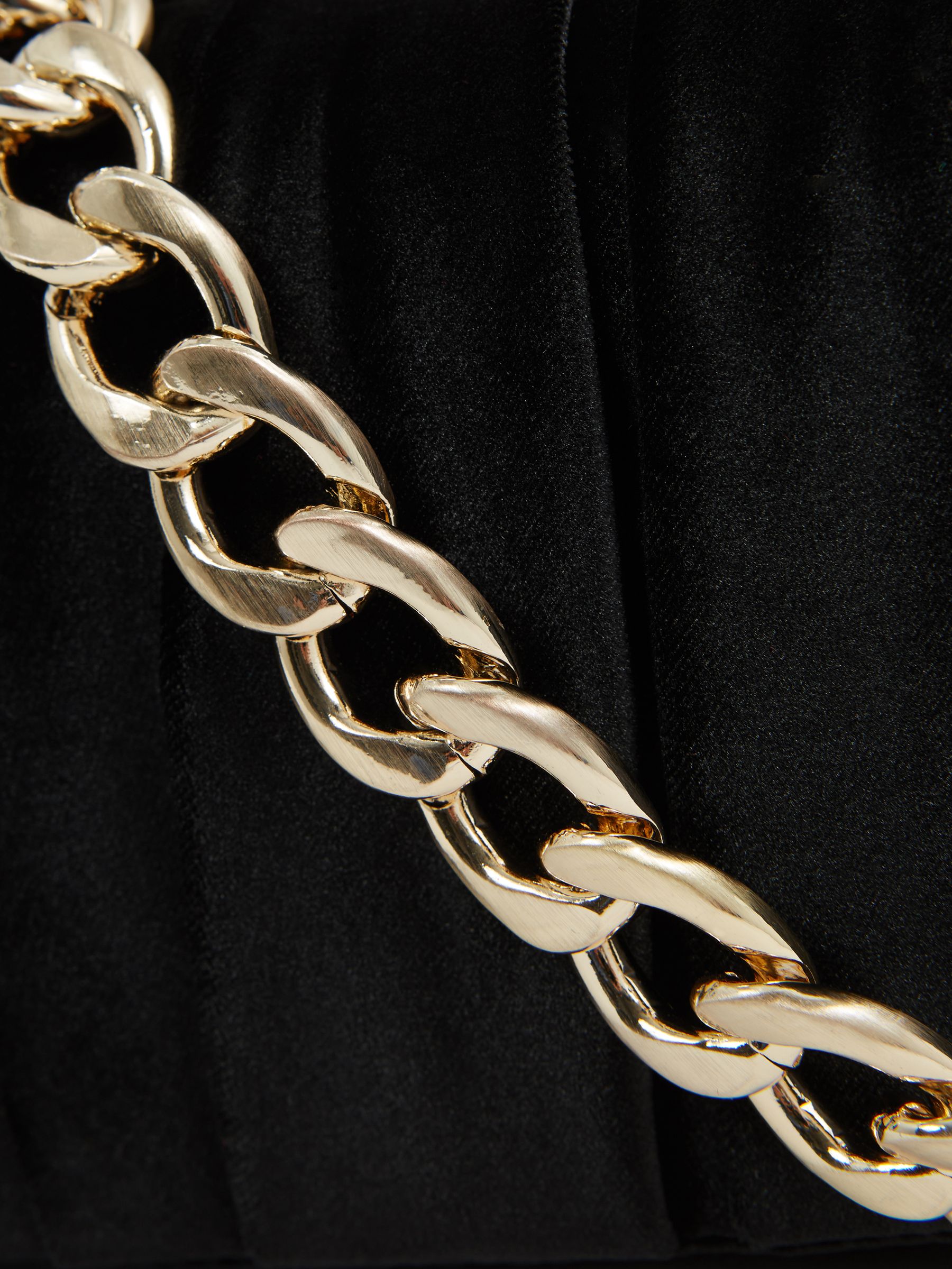 Velvet Twisted Clutch Bag in Black - Image 6 of 7