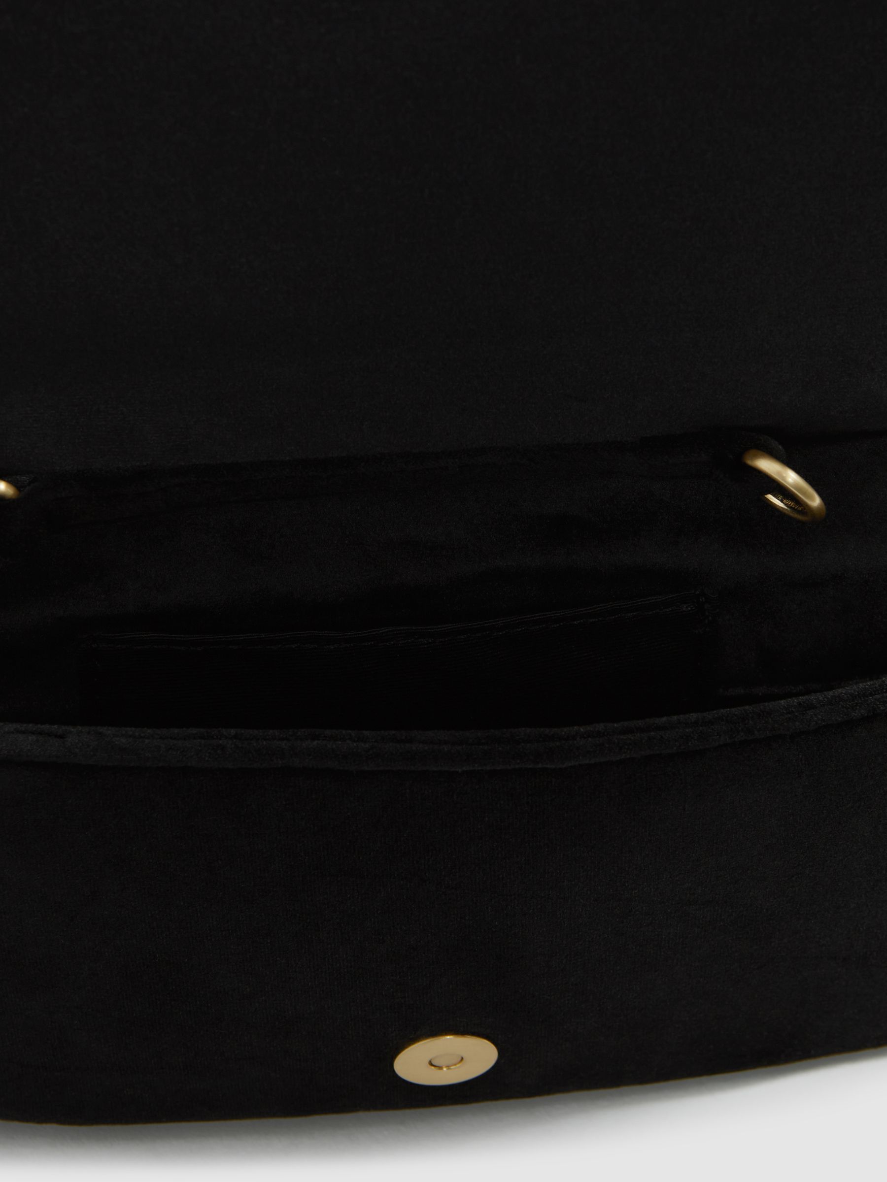 Velvet Twisted Clutch Bag in Black - Image 7 of 7
