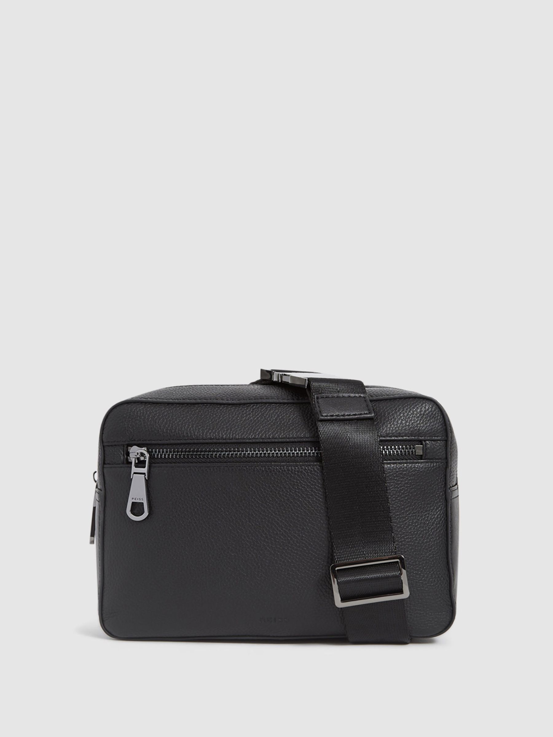 Leather Cross-Body Bag in Black - Image 1 of 9