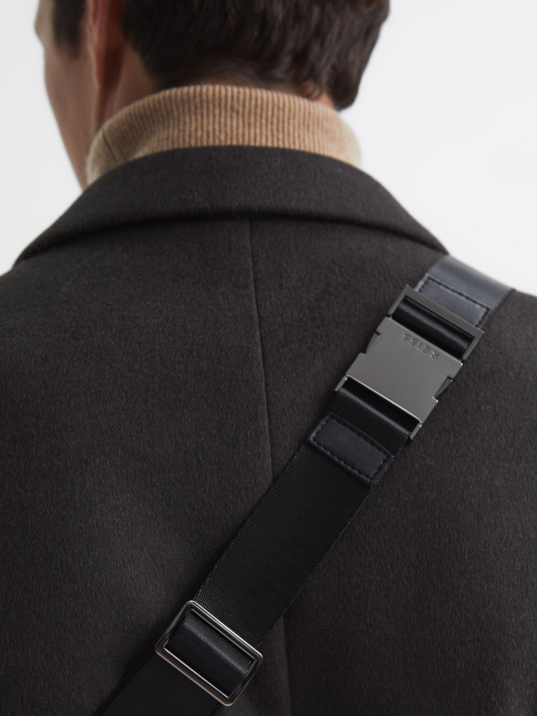 Leather Cross-Body Bag in Black - Image 4 of 9