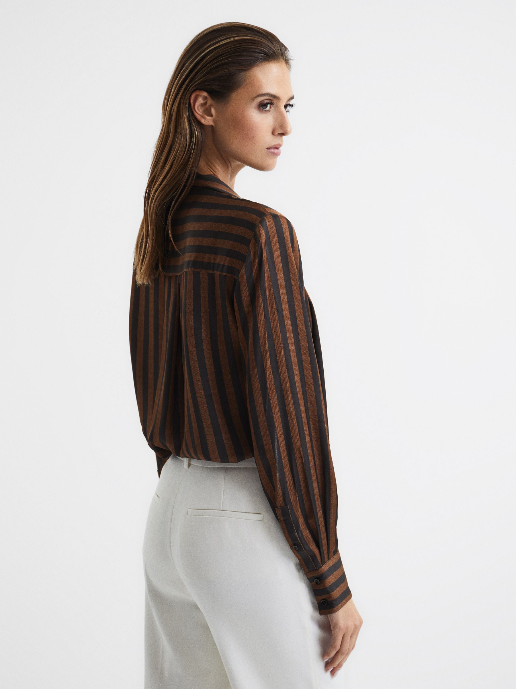 Stripe Shirt in Brown - Image 5 of 8