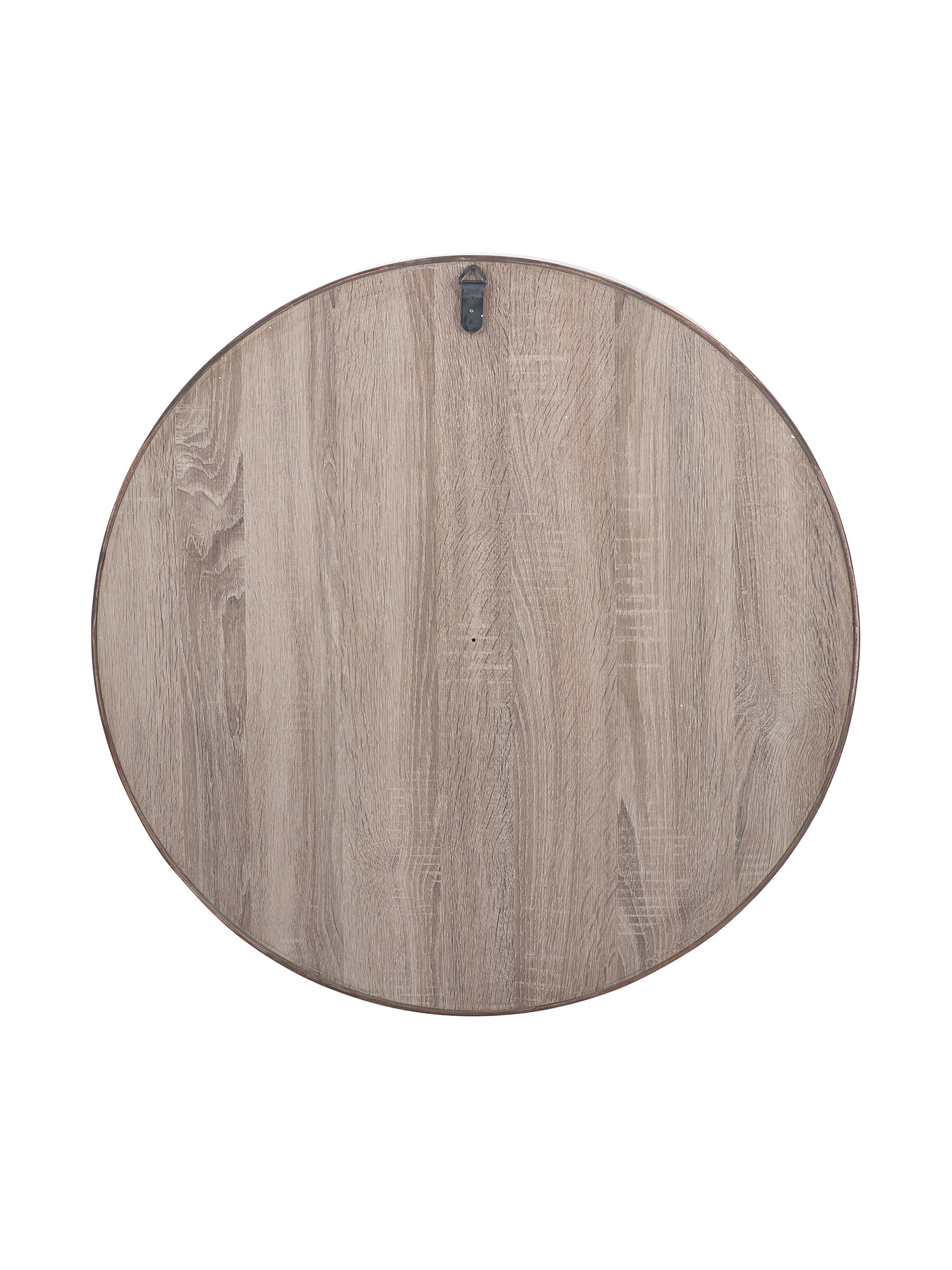 Pacific Natural Wood Veneer Round Wall Mirror - Image 3 of 4