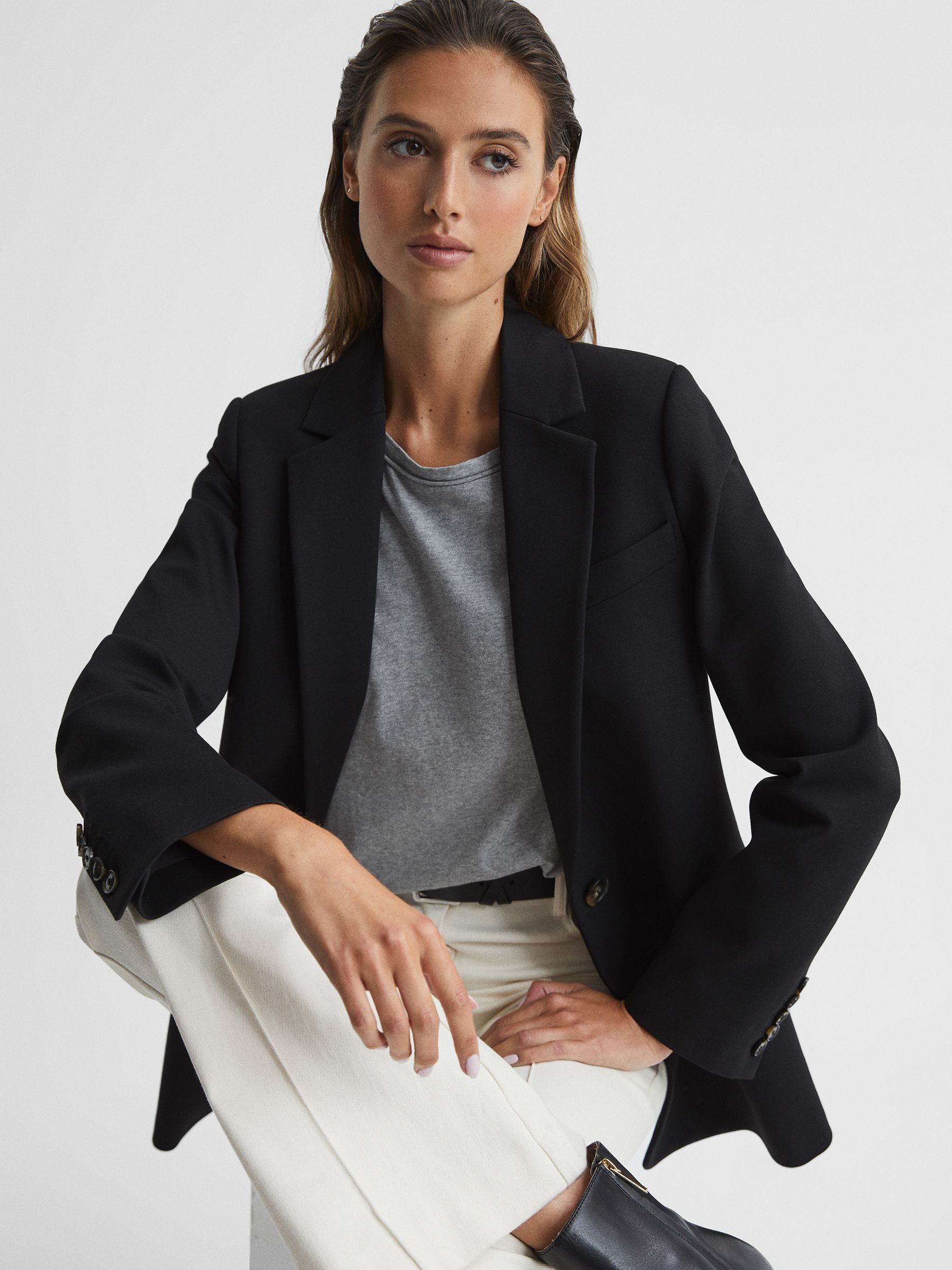 Cotton-Jersey Crew Neck T-Shirt in Grey - Image 6 of 6