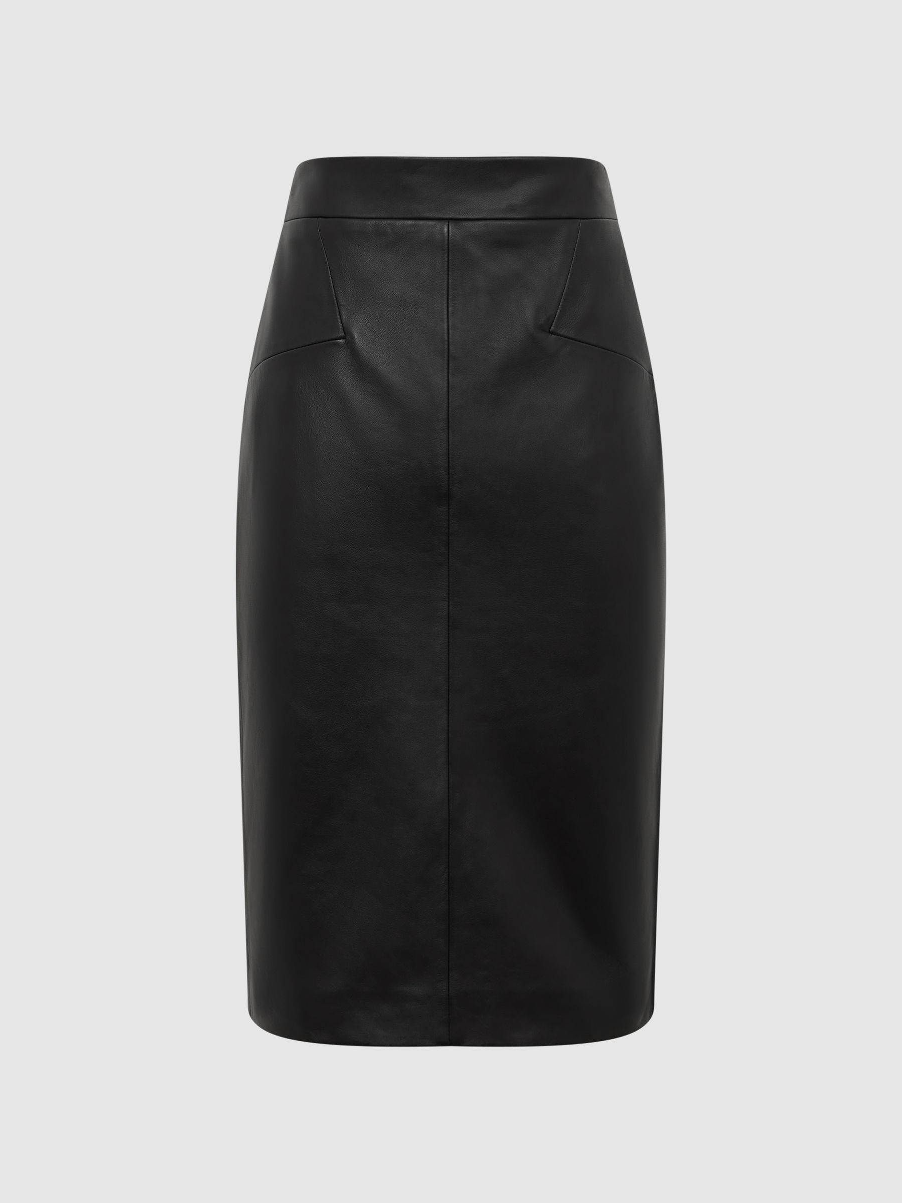 Leather Pencil Skirt in Black - Image 2 of 6