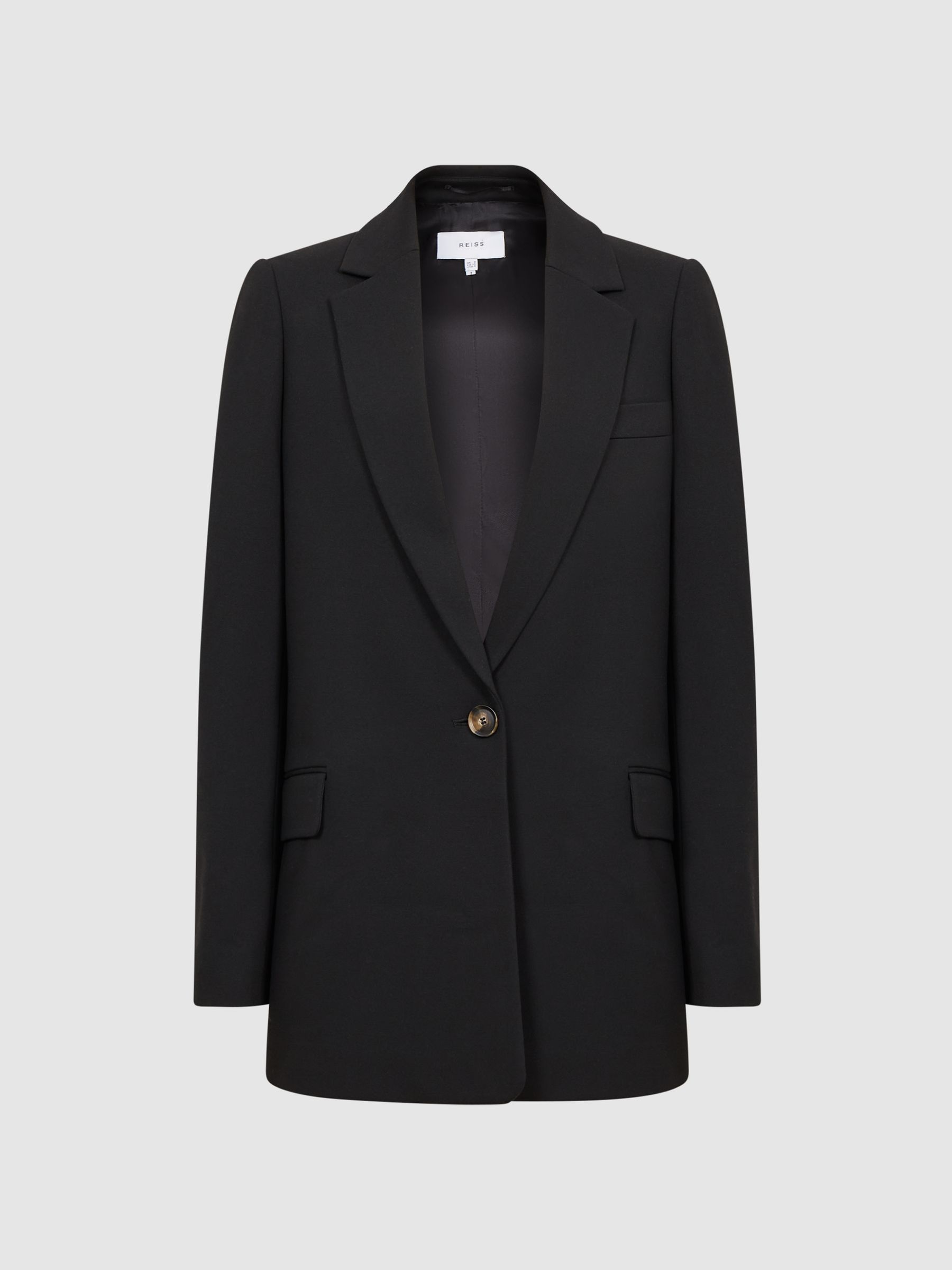 Single Breasted Boyfriend Blazer in Black - Image 2 of 7