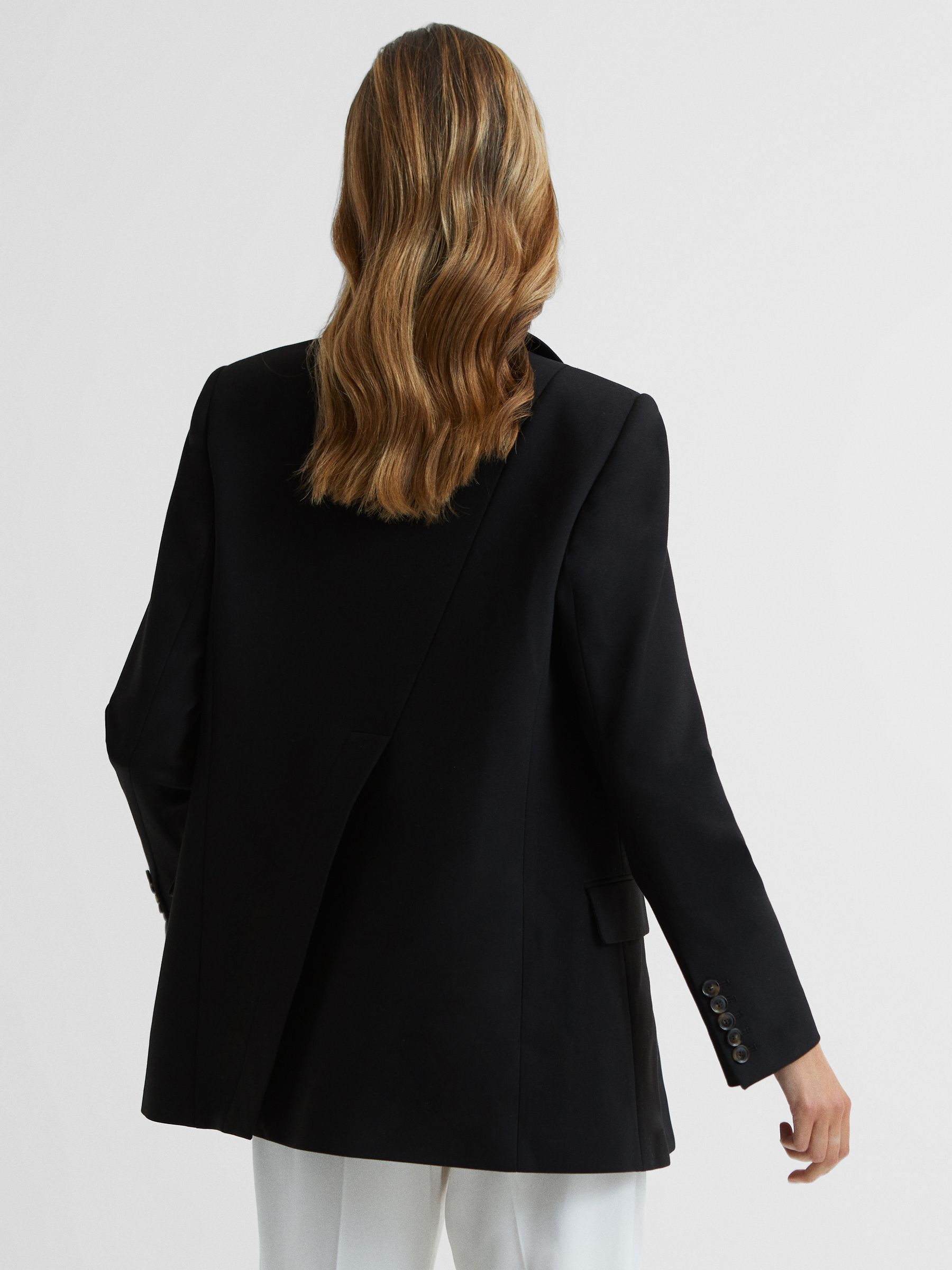 Single Breasted Boyfriend Blazer in Black - Image 5 of 7