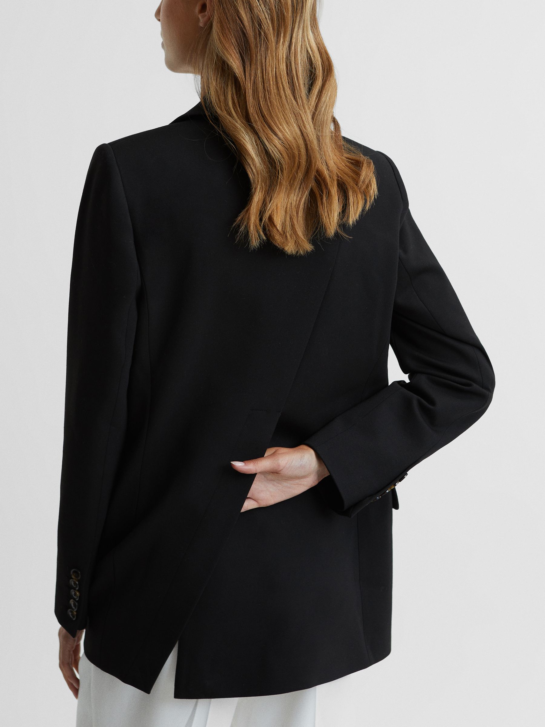Single Breasted Boyfriend Blazer in Black - Image 7 of 7
