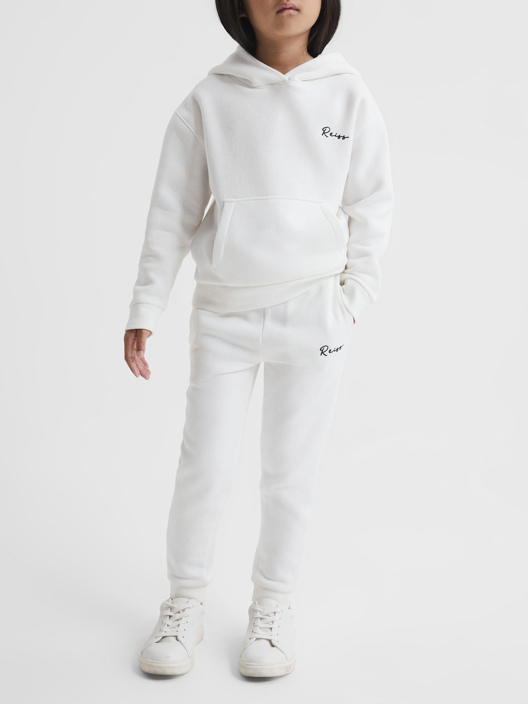 Senior Embroidered Jersey Joggers in Ecru - Image 6 of 10