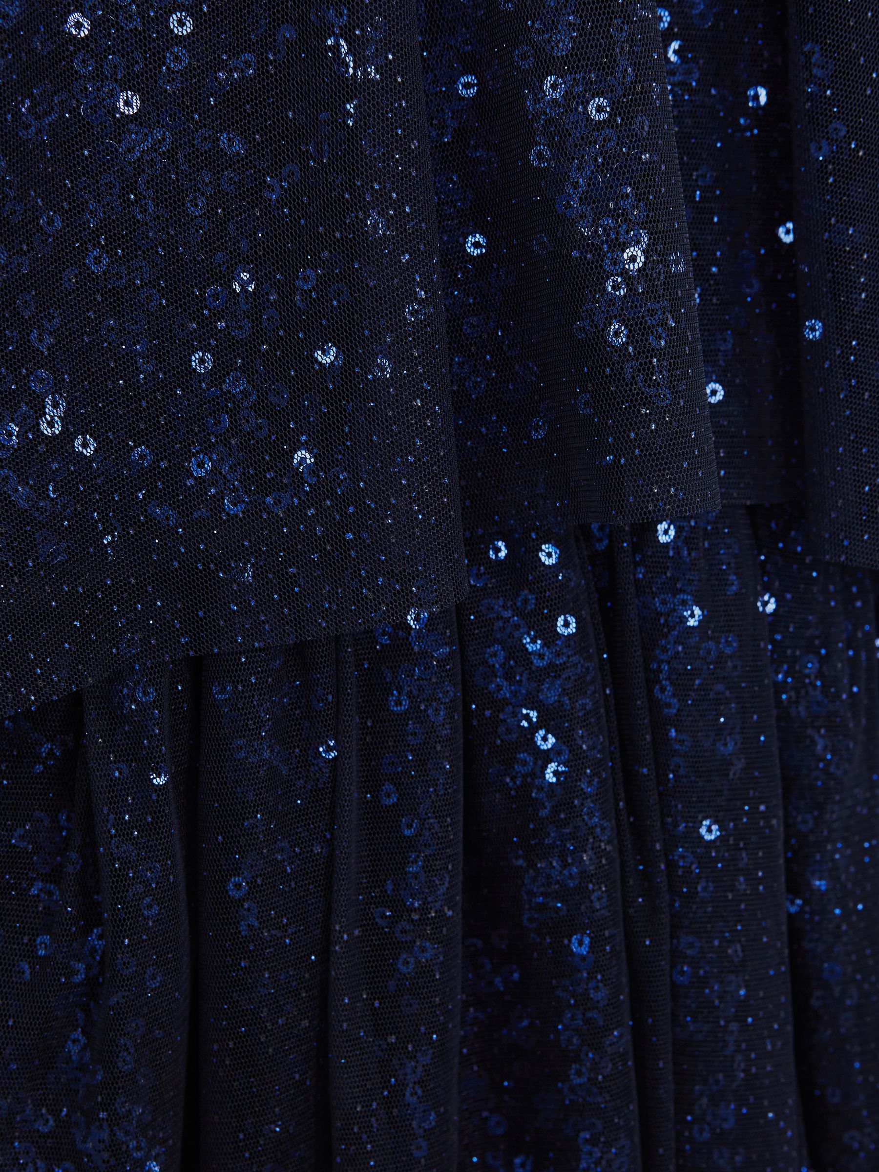 9-12 yrs Sequin Sheer Tutu Dress in Navy - Image 7 of 7