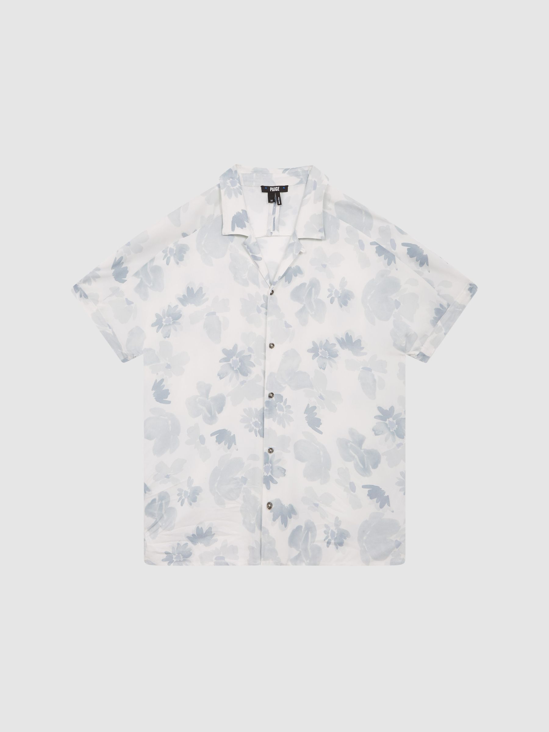 Paige Floral Shirt in Light Grey Multi - Image 2 of 7 Paige Floral Shirt in Light Grey Multi - Image 2 of 7