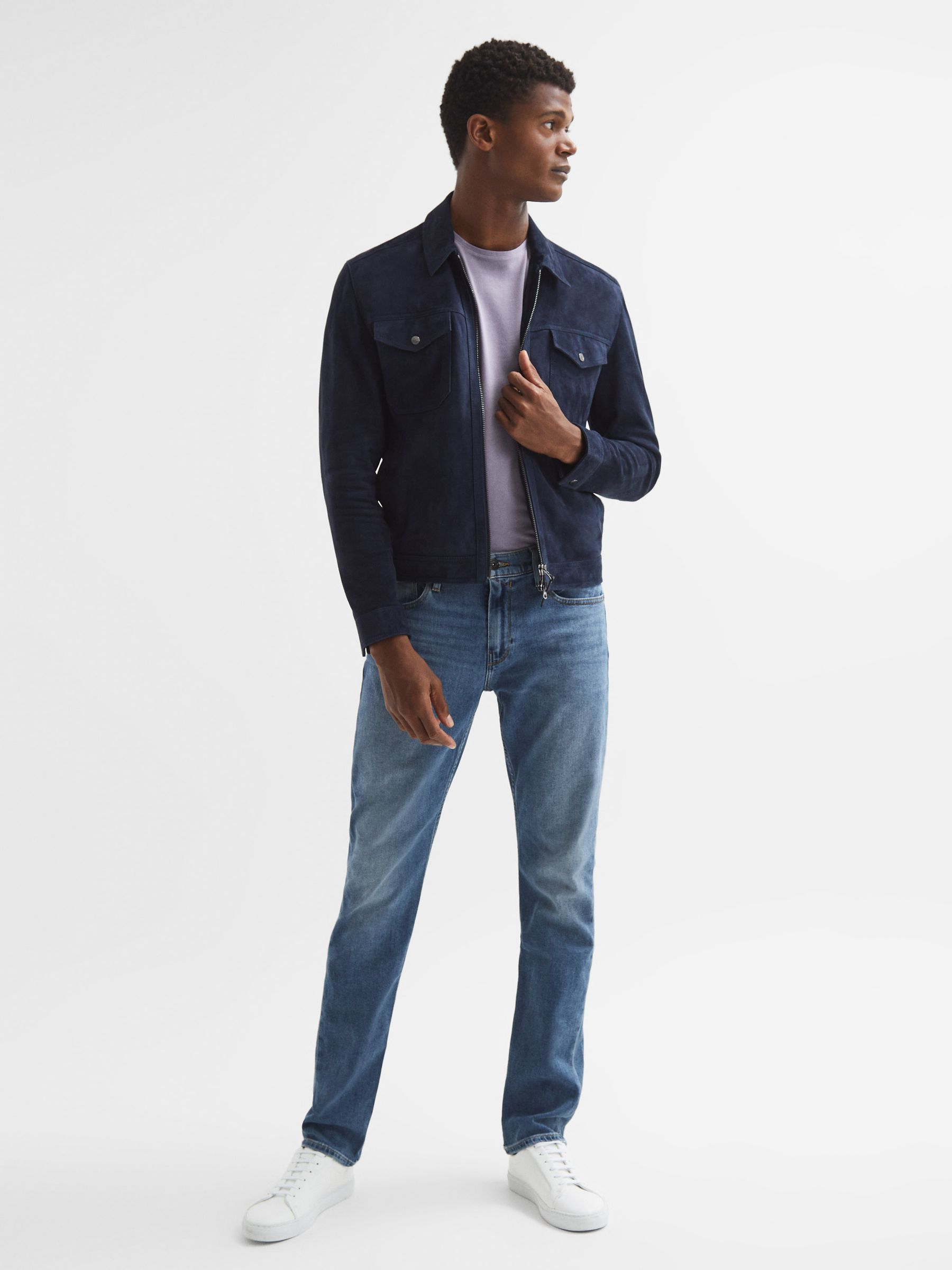 Paige Slim Fit Straight Leg Jeans in Garfield - Image 3 of 5