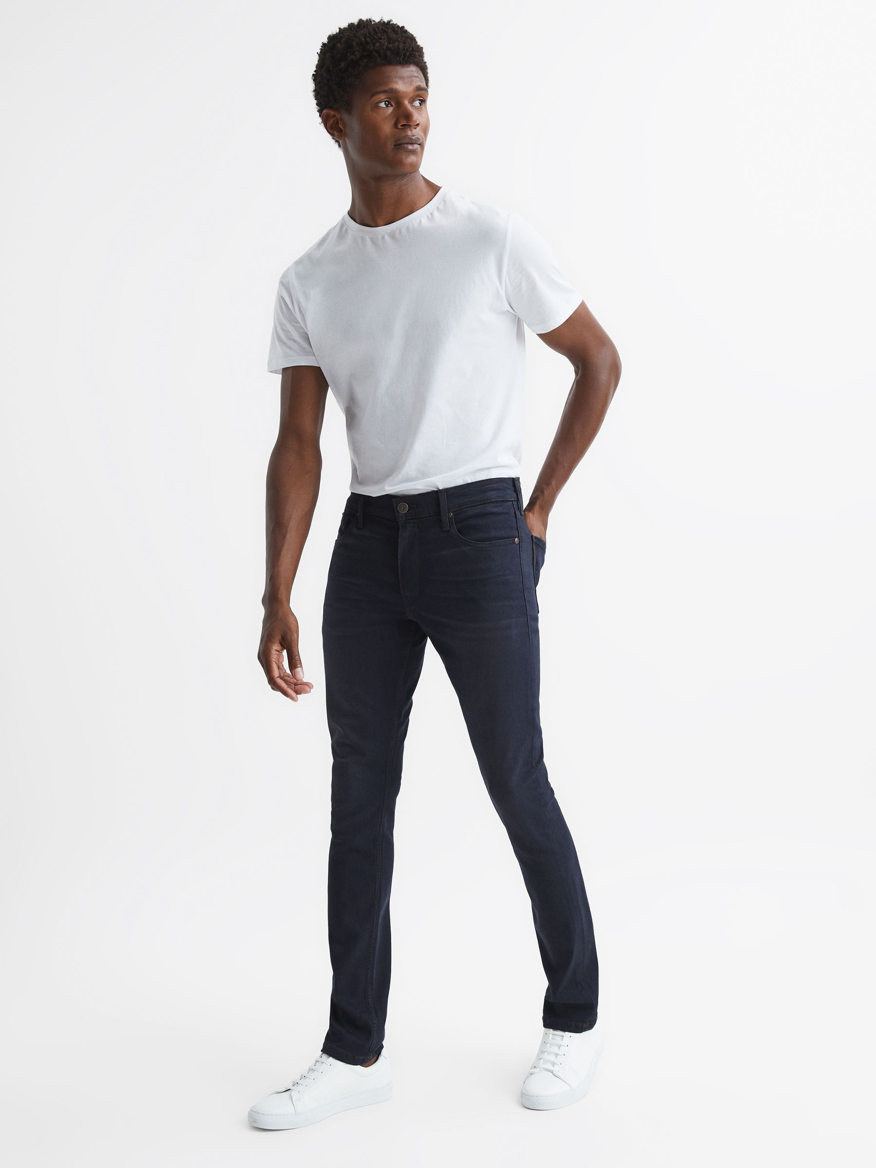 Paige High Stretch Slim Fit Jeans in Trip - Image 3 of 7