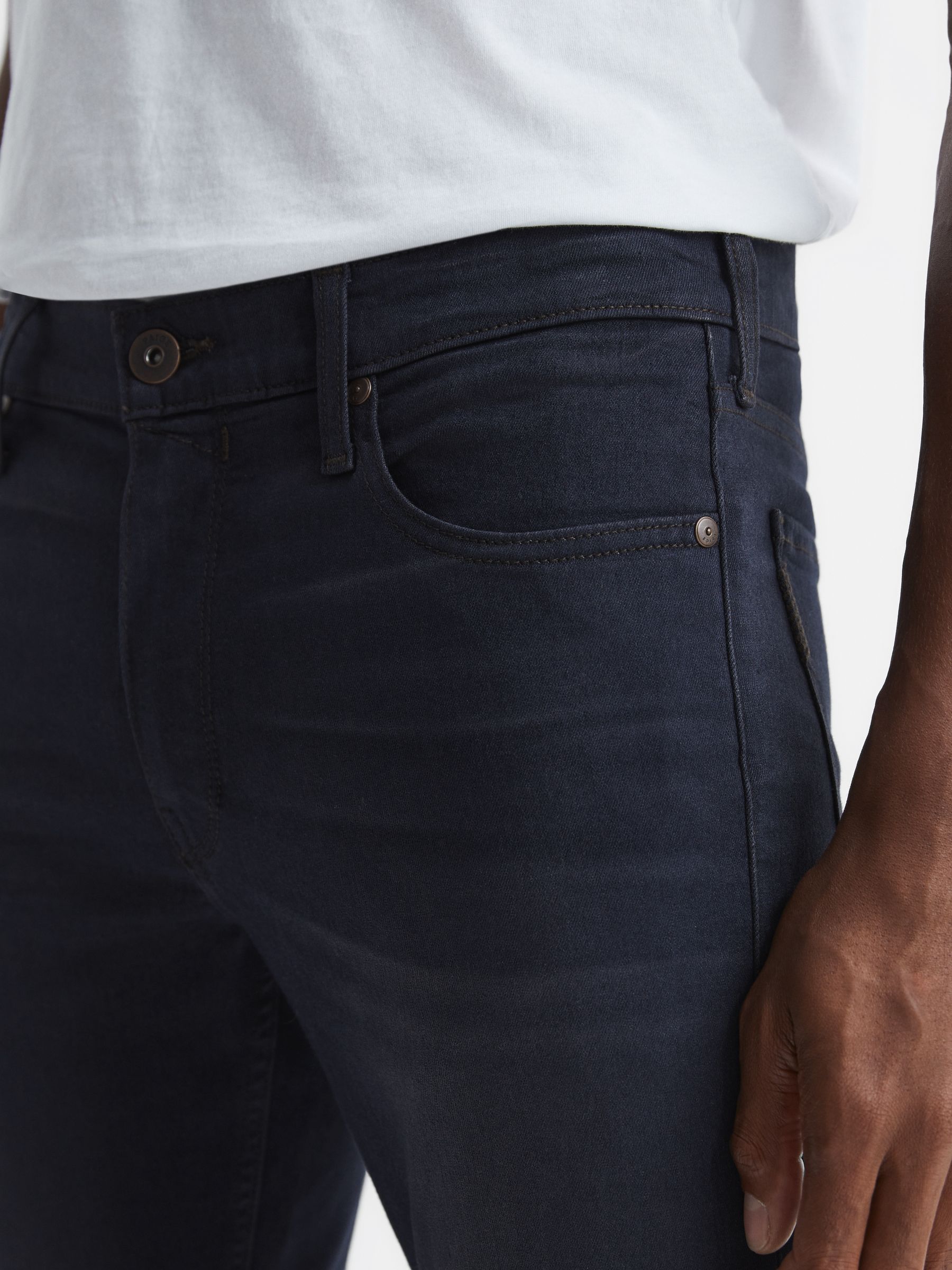 Paige High Stretch Slim Fit Jeans in Trip - Image 4 of 7