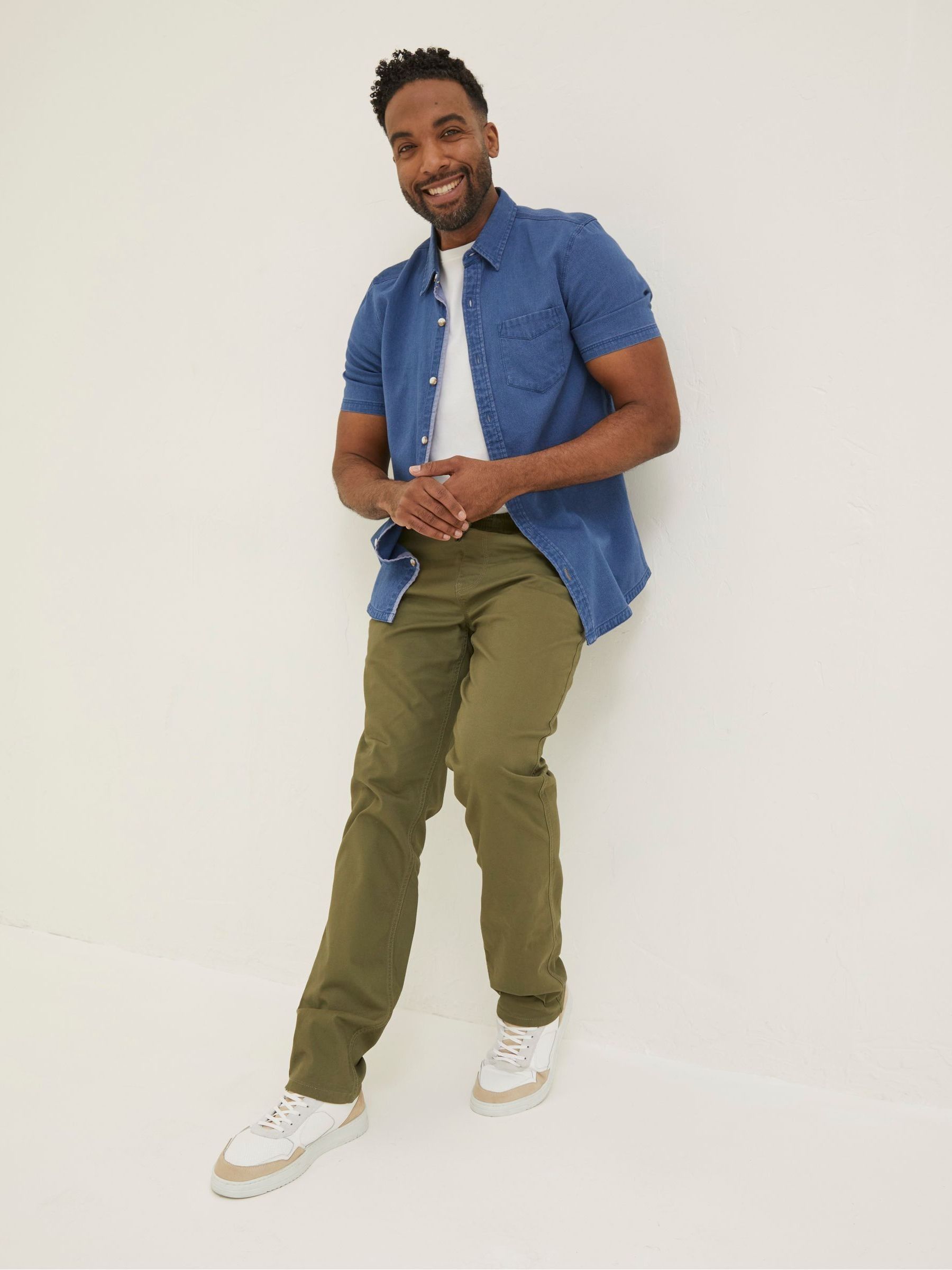 Green Straight Pull-On Trousers - Image 3 of 6