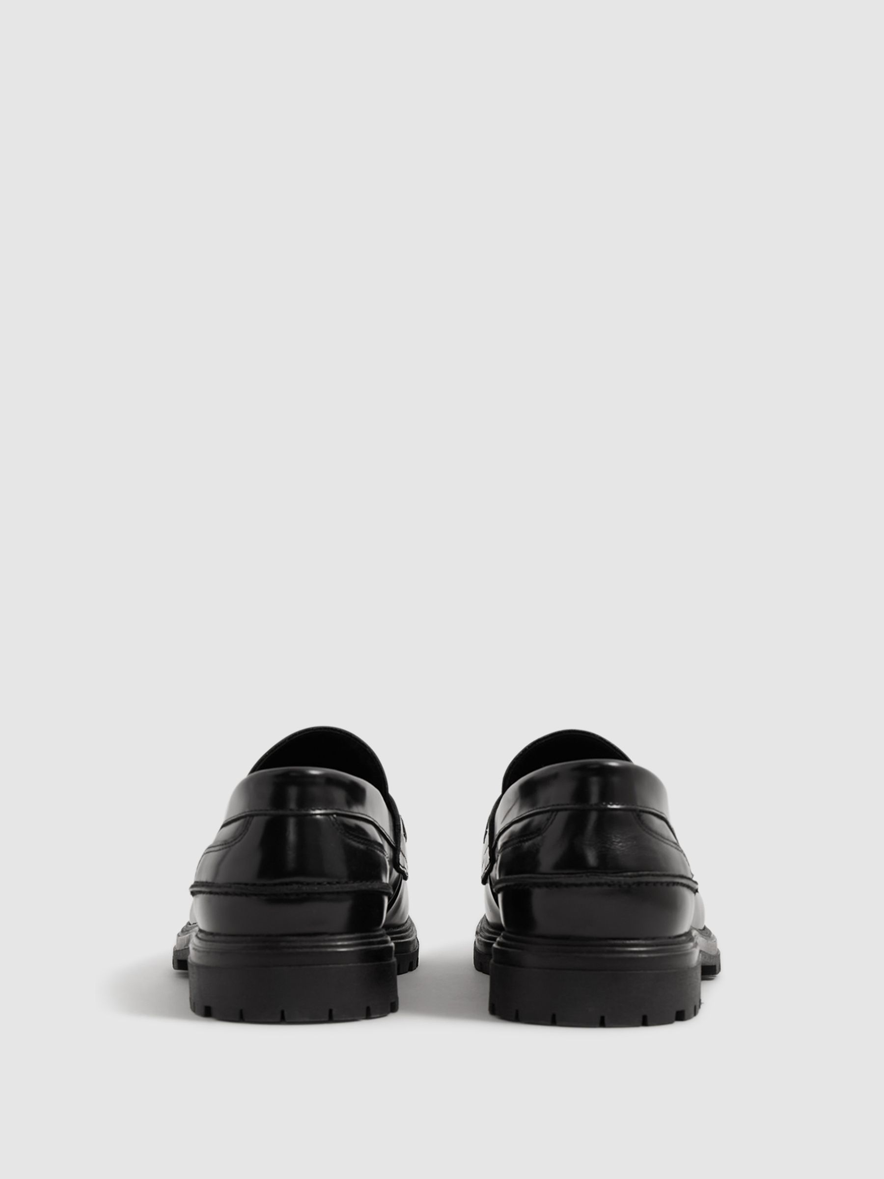 Casual Leather Loafers in Black - Image 6 of 8