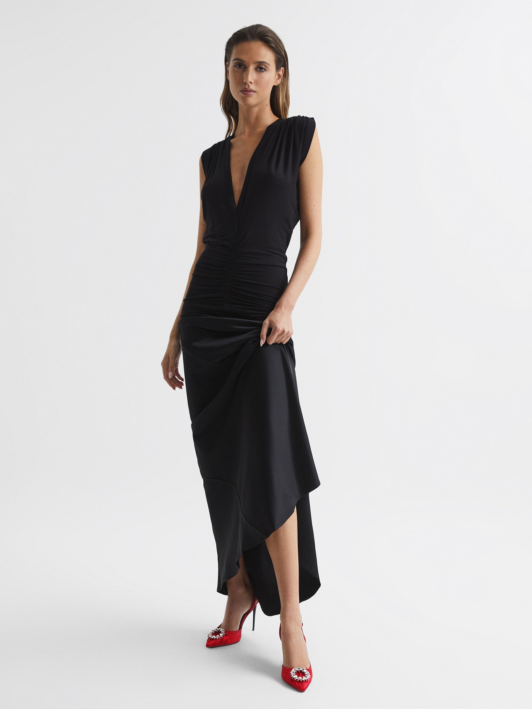 Sling Back Embellished Heels in Red - Image 2 of 7 Sling Back Embellished Heels in Red - Image 2 of 7