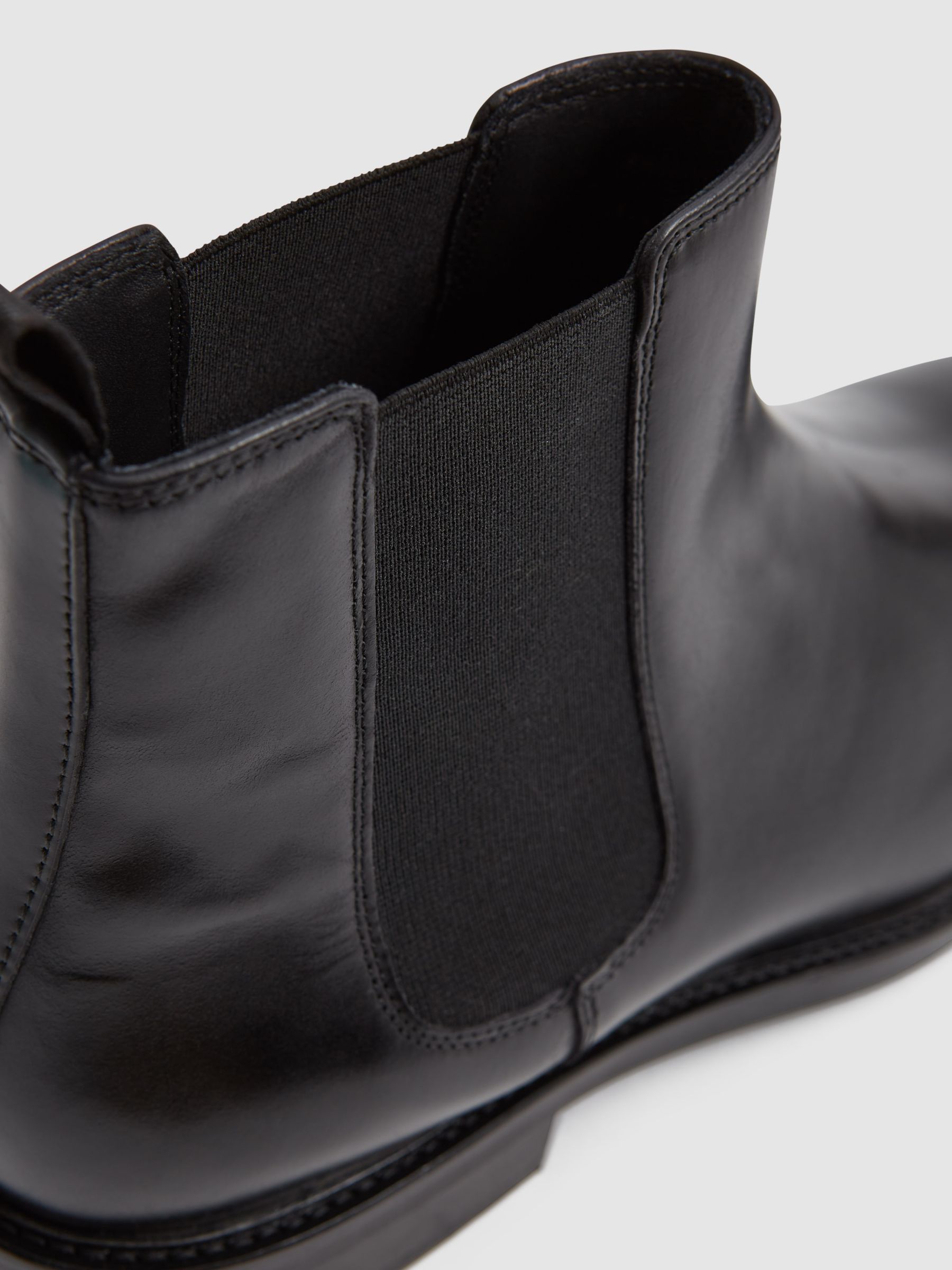 Leather Chelsea Boots in Black - Image 3 of 6
