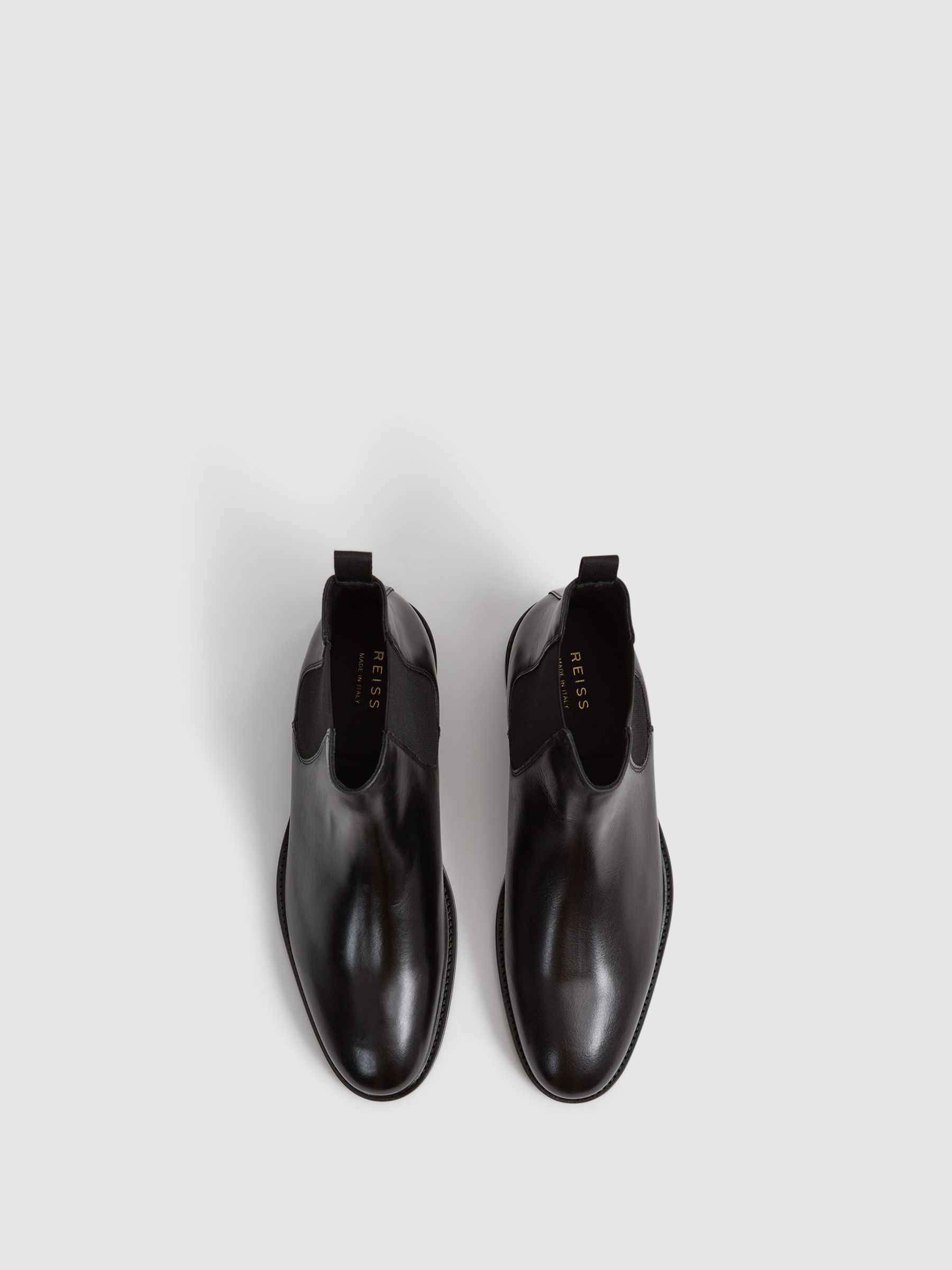 Leather Chelsea Boots in Black - Image 4 of 6