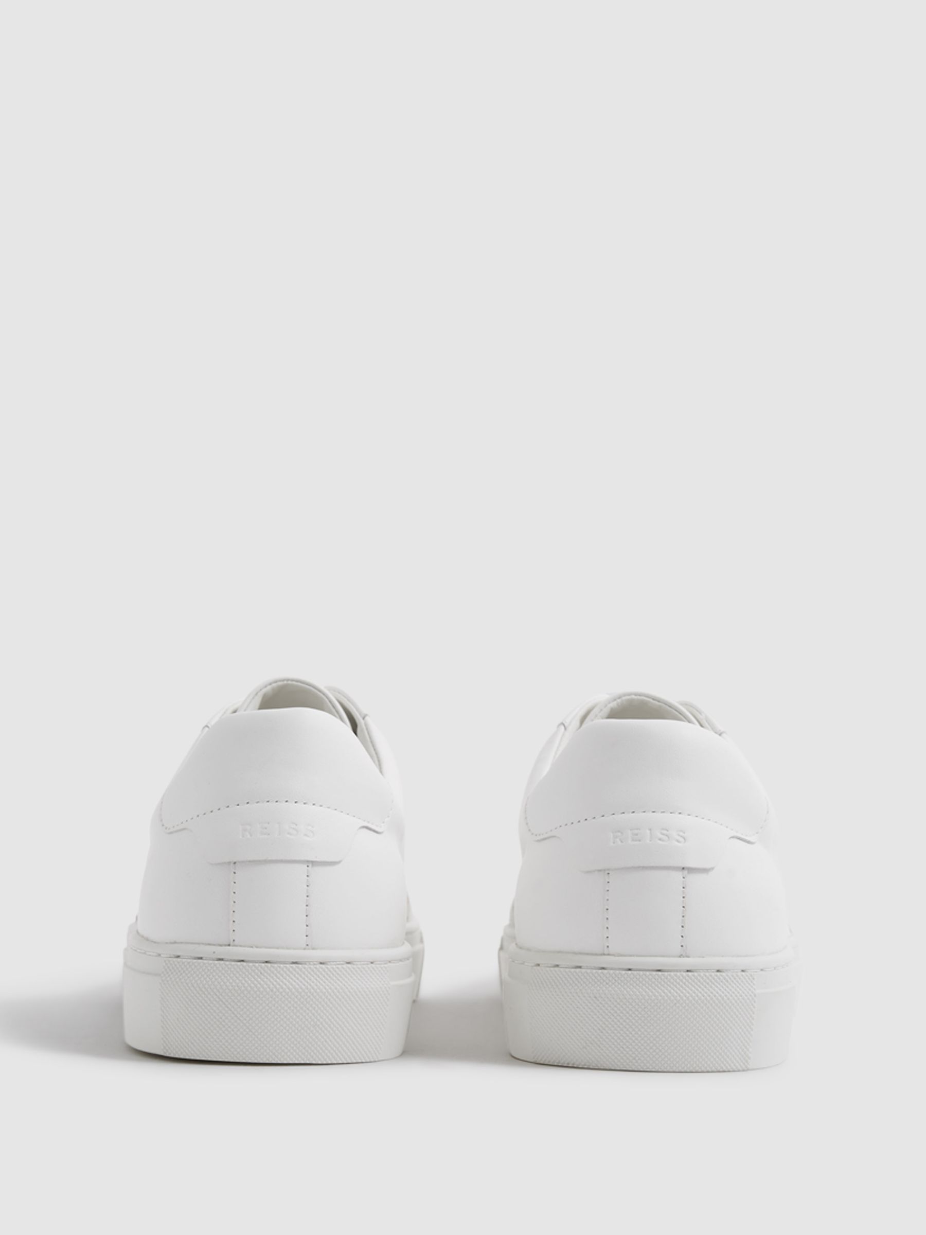 Leather Trainers in White - Image 5 of 5