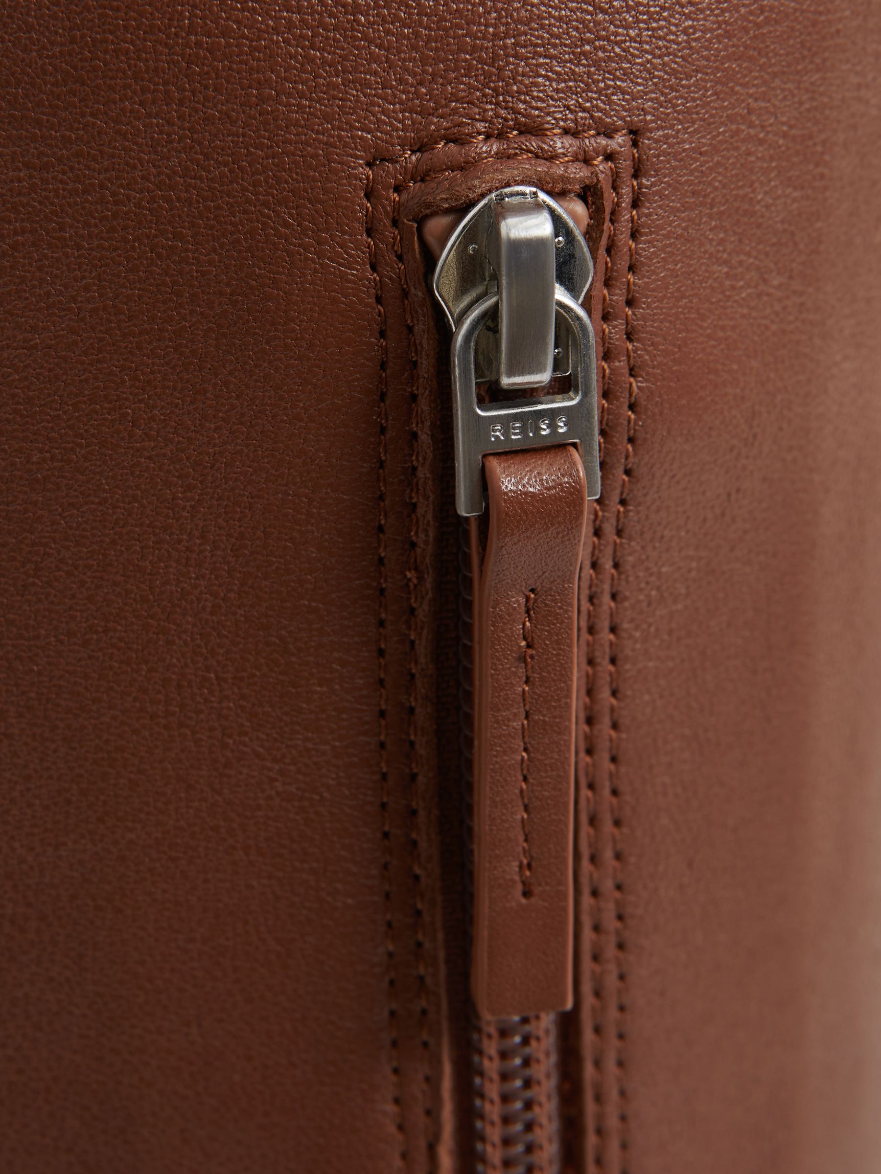 Knee High Leather Boots in Tan - Image 3 of 5