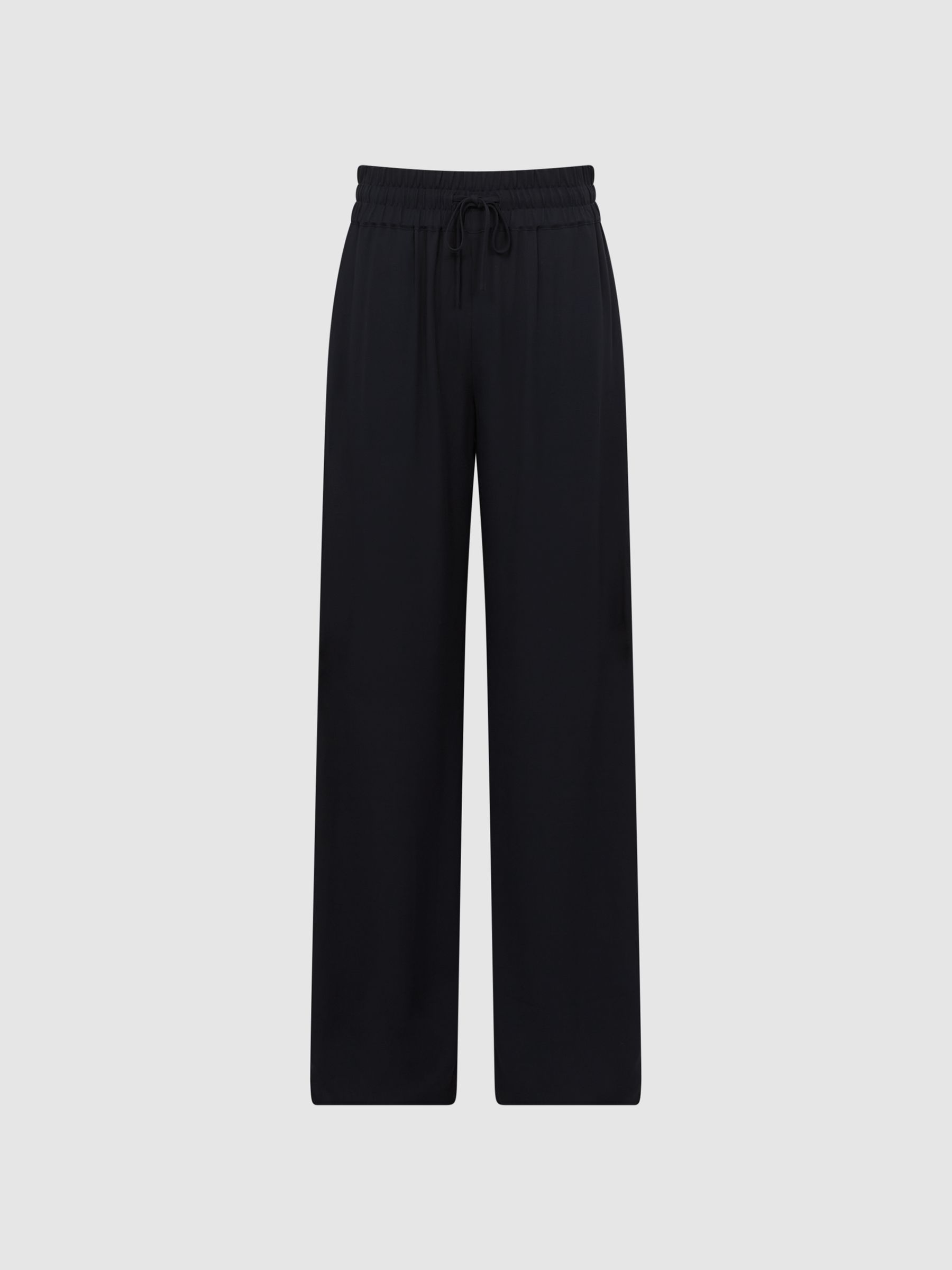 Stripe Wide Leg Trousers in Navy - Image 2 of 7