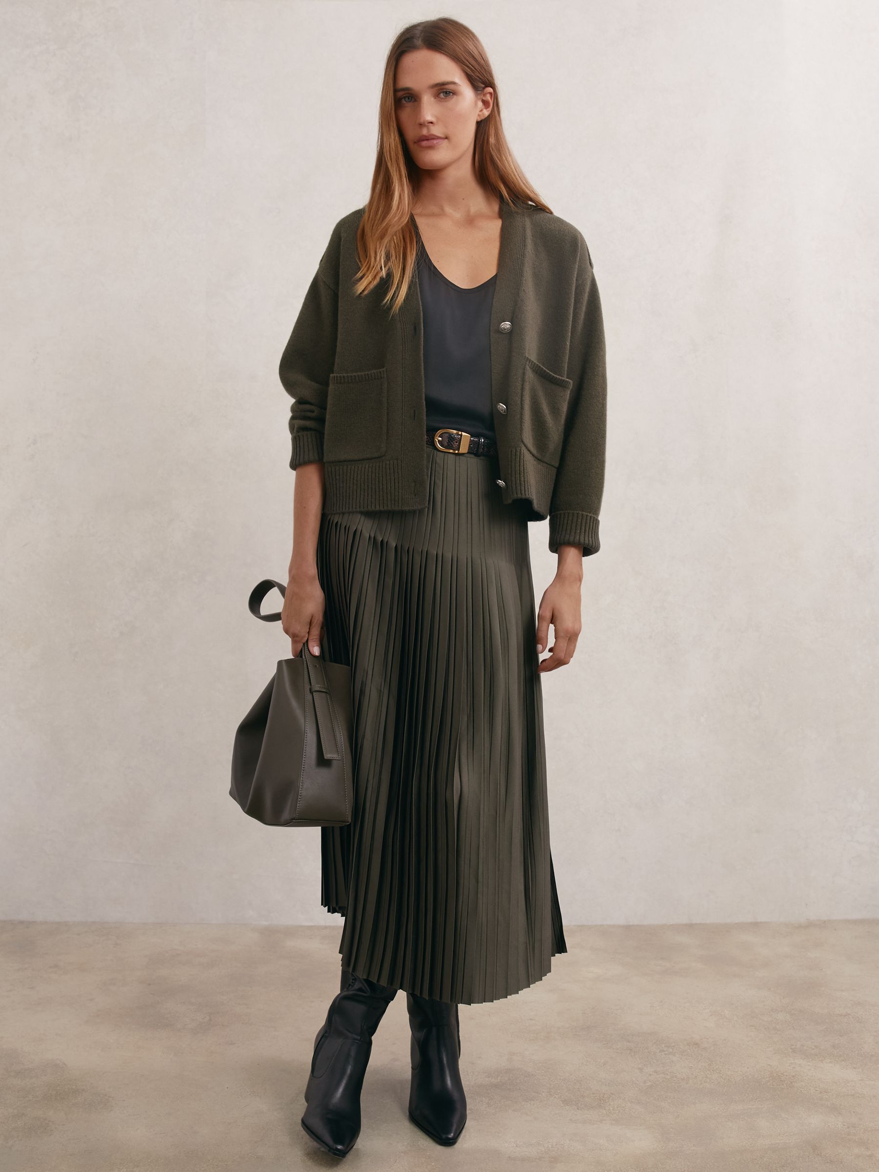 Wool-cashmere Button-through Cardigan