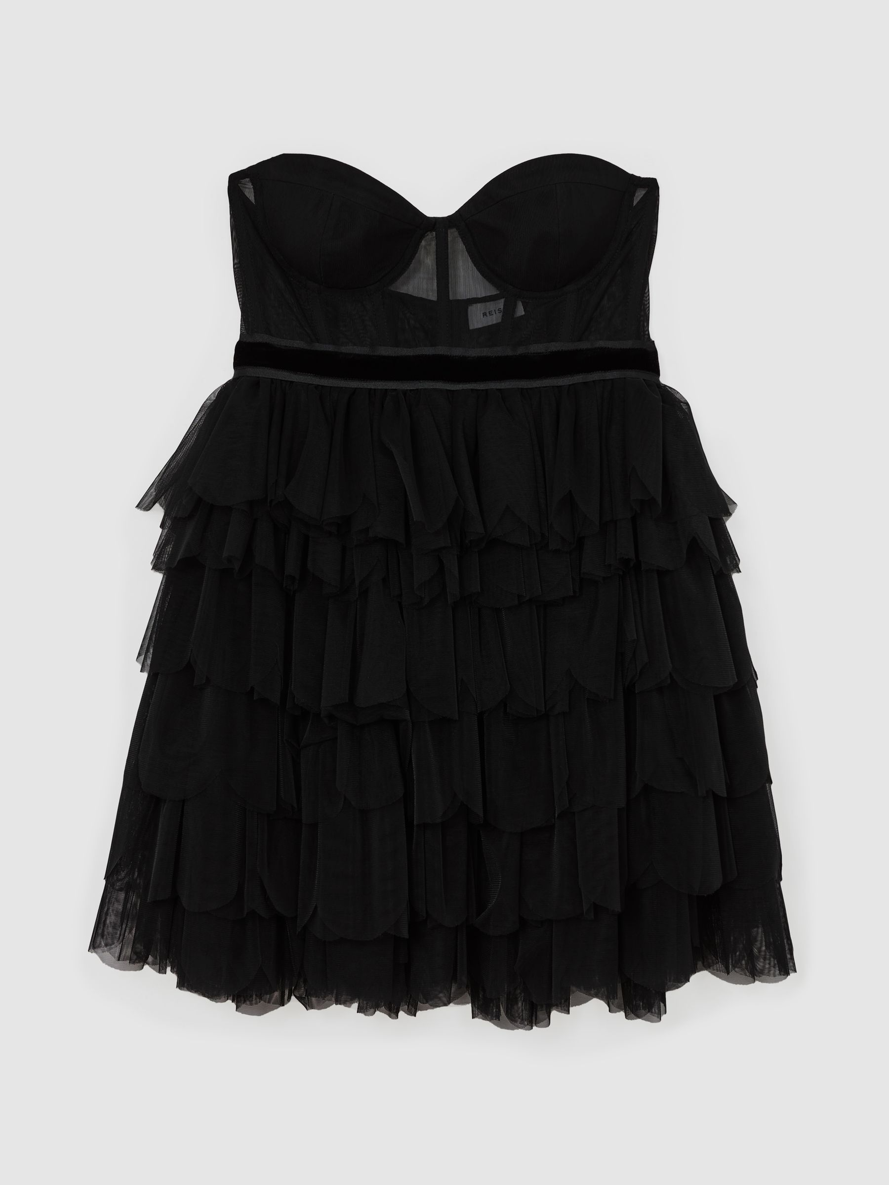 Reiss | Royal Ballet Tulle Mini Dress in Black - Image 2 of 7