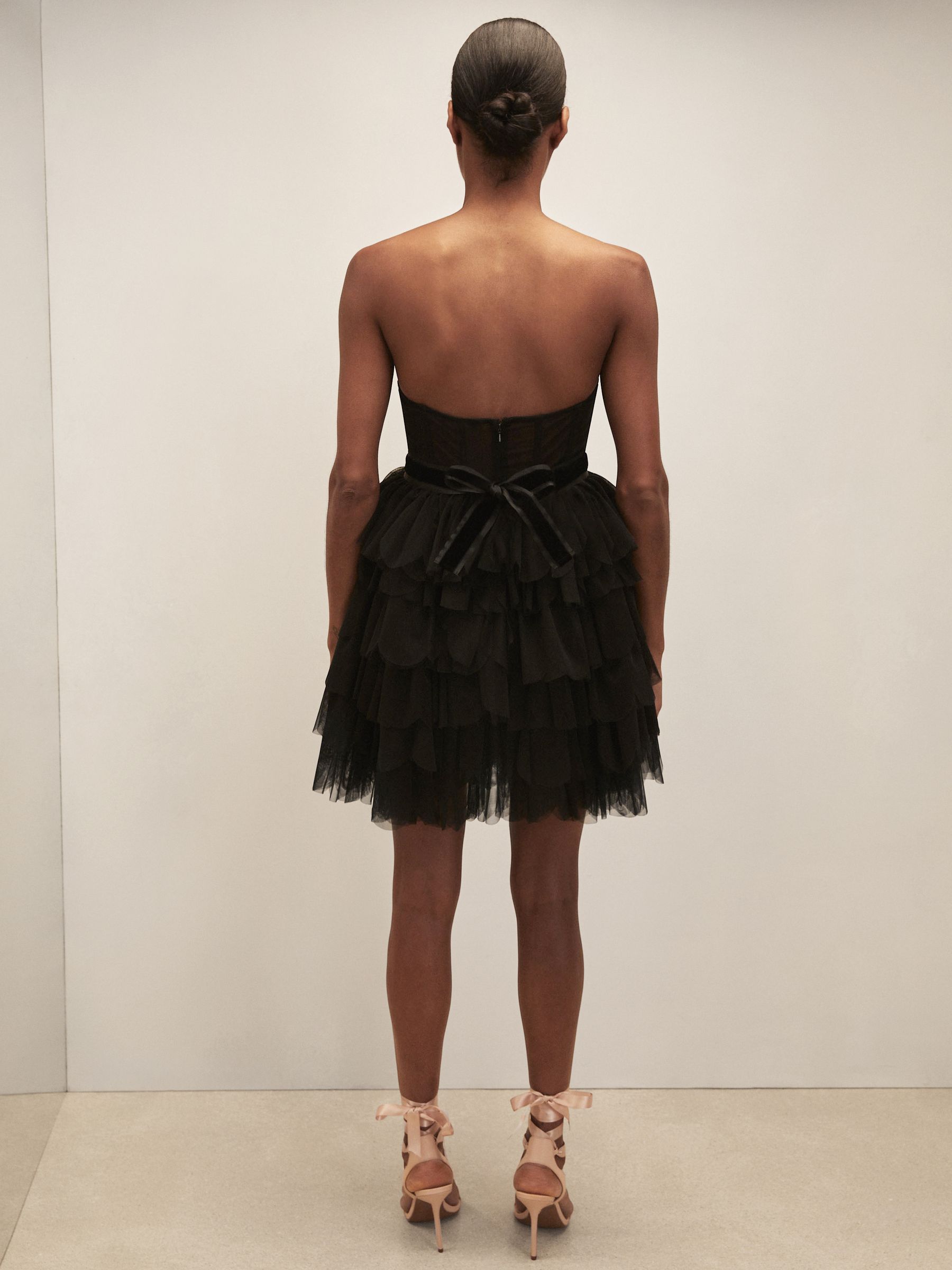Reiss | Royal Ballet Tulle Mini Dress in Black - Image 6 of 7