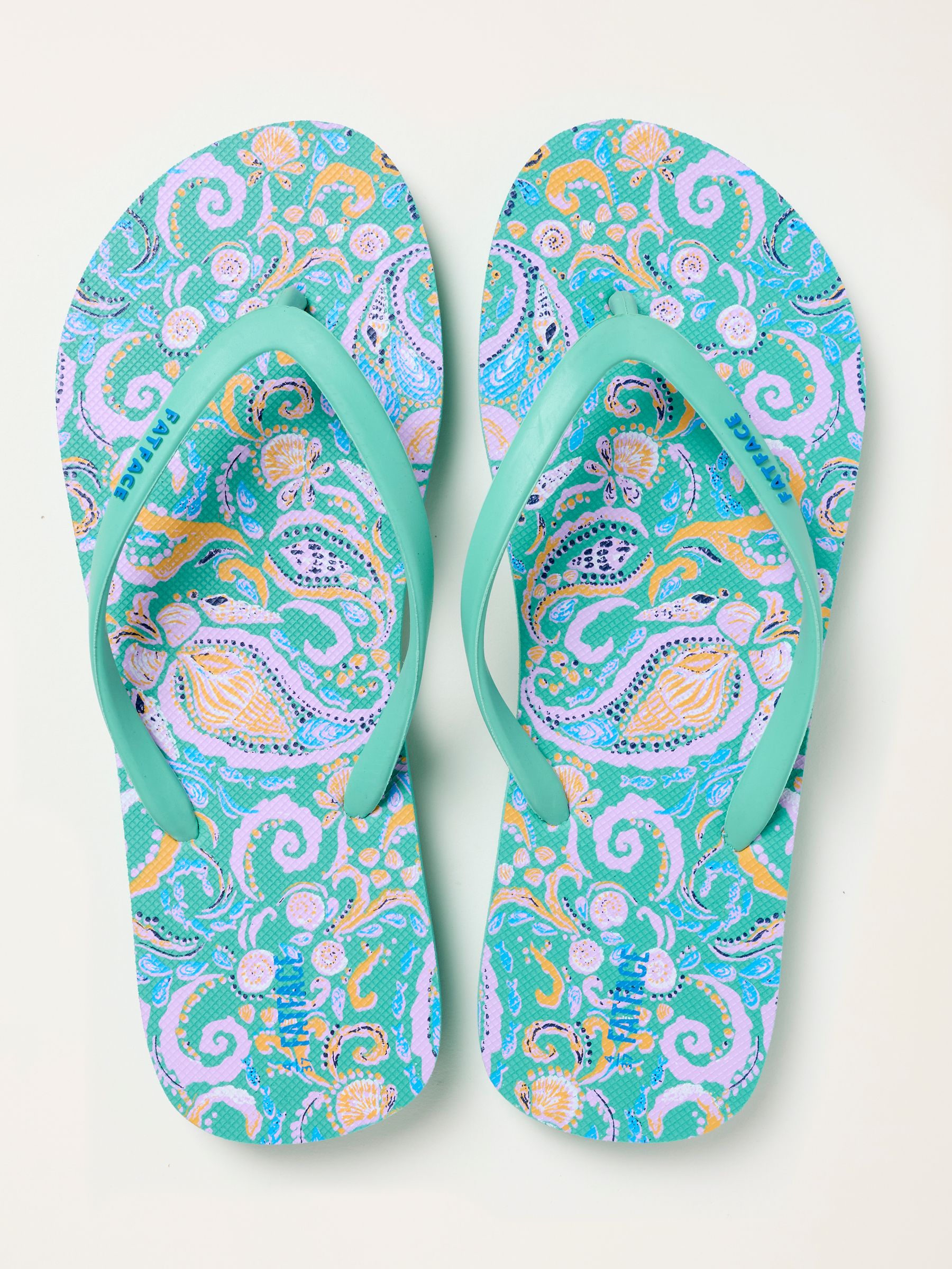 Portloe Turquoise Blue Flip Flop - Image 2 of 3