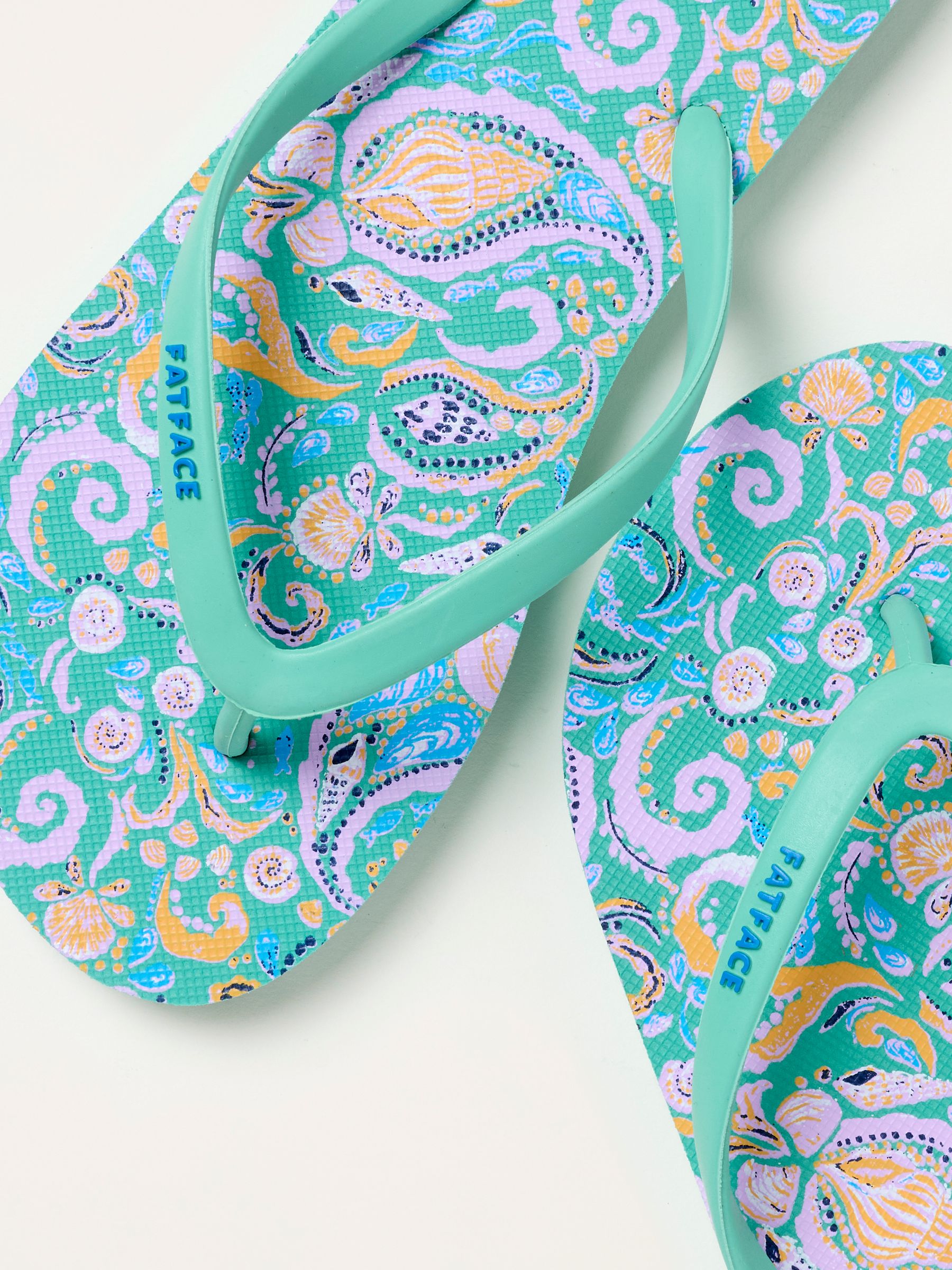 Portloe Turquoise Blue Flip Flop - Image 3 of 3