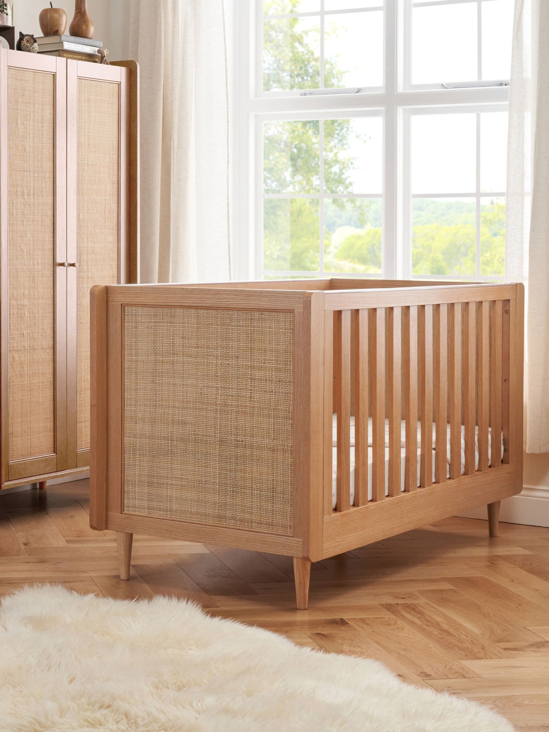 Tutti Bambini Light Oak Japandi Mini Cot Bed - Image 1 of 7