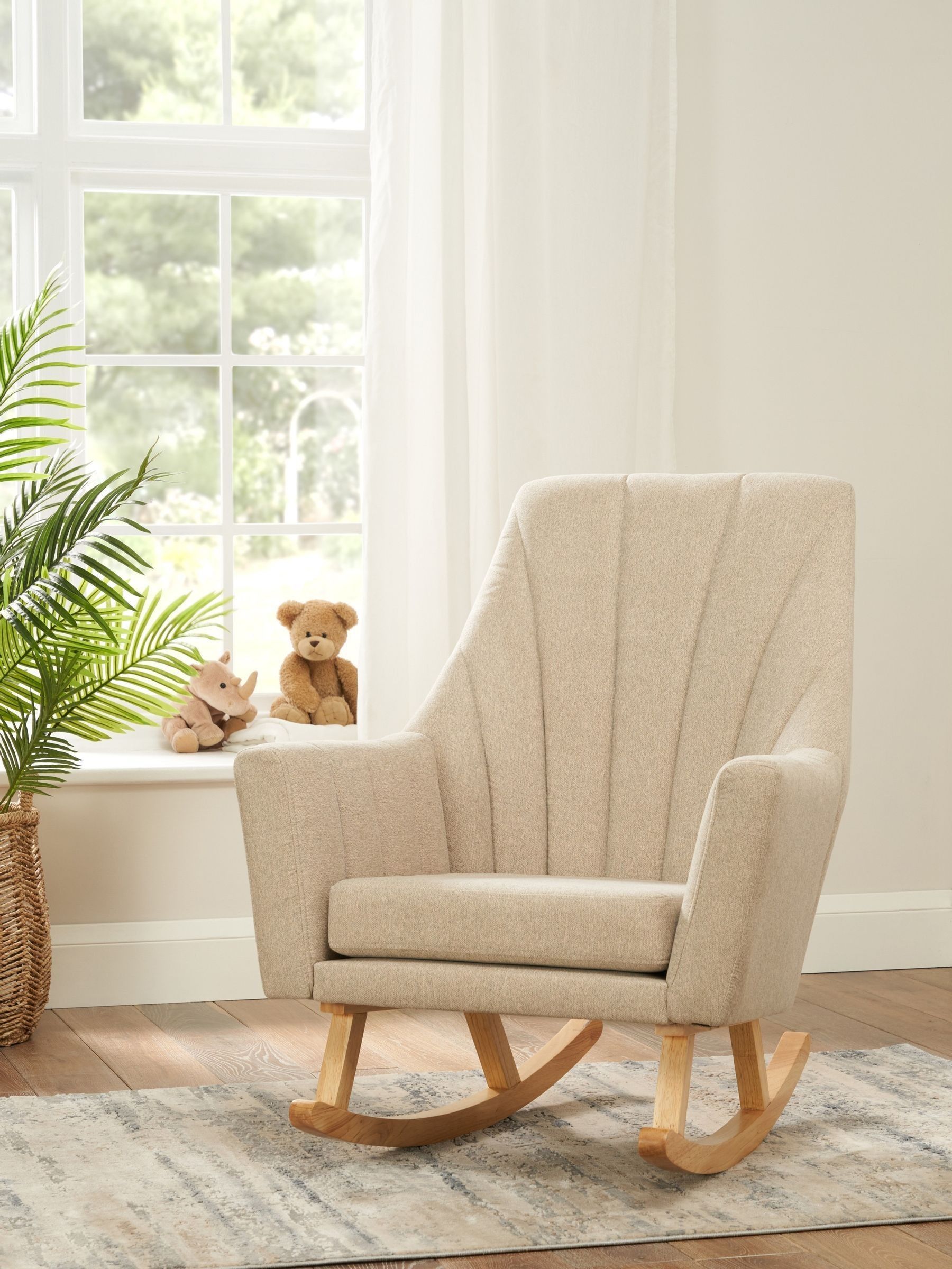 Tutti Bambini Stone Jonah Rocking Nursing Chair & Footstool - Image 2 of 5