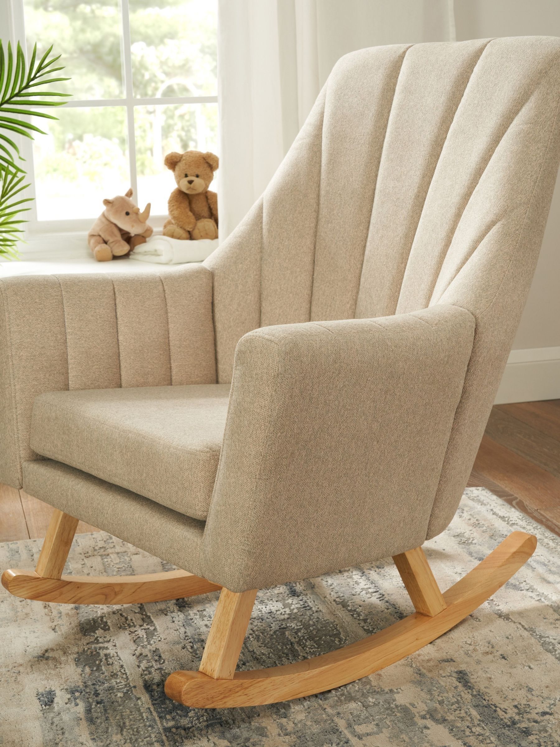 Tutti Bambini Stone Jonah Rocking Nursing Chair & Footstool - Image 3 of 5